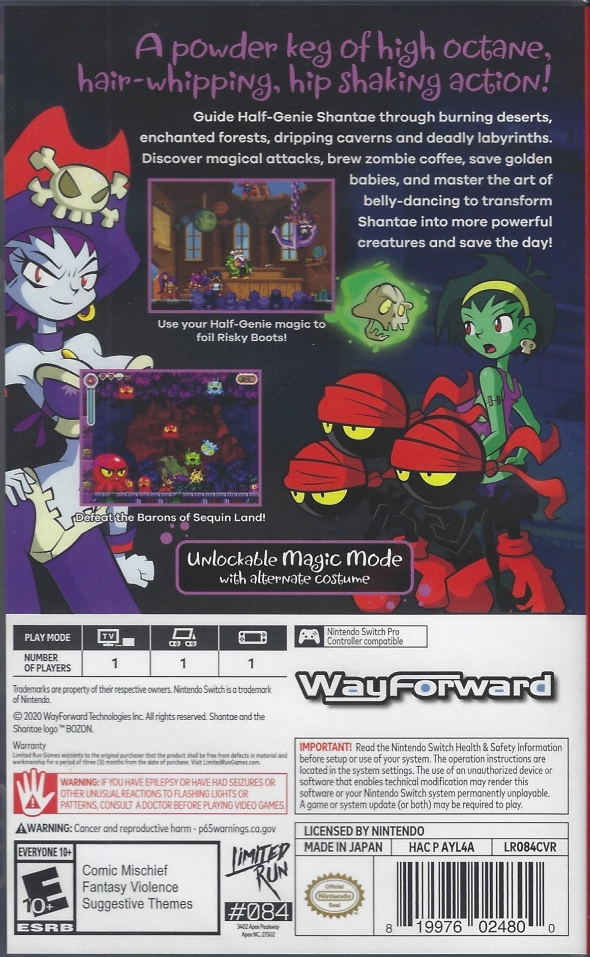 Shantae Risky's Revenge (Limited Run #084) - (NSW) Nintendo Switch Video Games Limited Run Games   