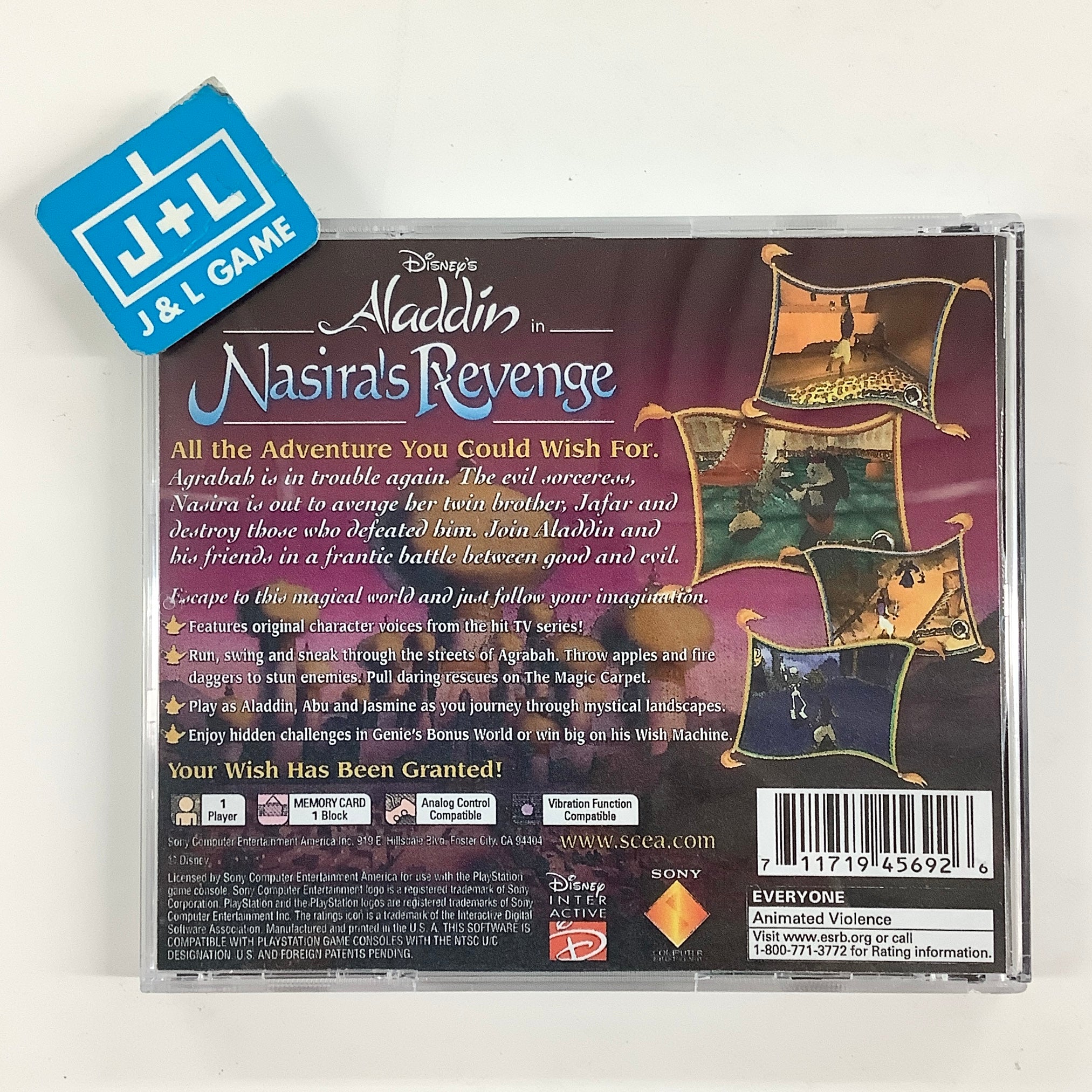 Disney's Aladdin in Nasira's Revenge - (PS1) PlayStation 1 [Pre-Owned] Video Games SCEA