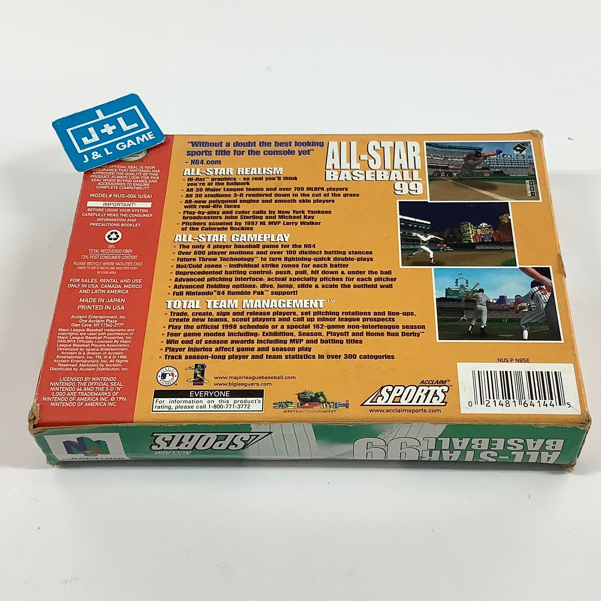 All-Star Baseball 99 - (N64) Nintendo 64 [Pre-Owned] Video Games Acclaim