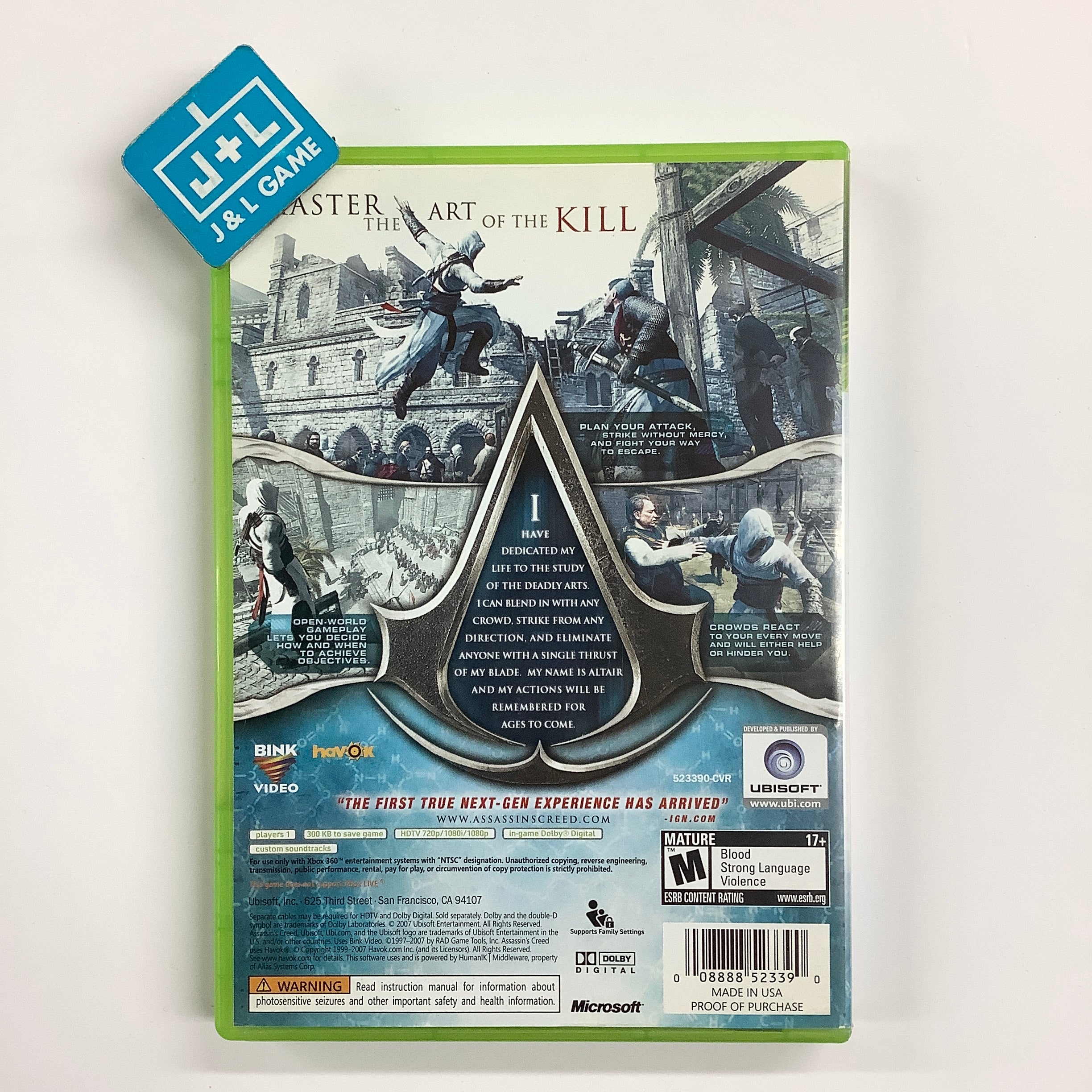 Assassin's Creed - Xbox 360 [Pre-Owned] Video Games Ubisoft
