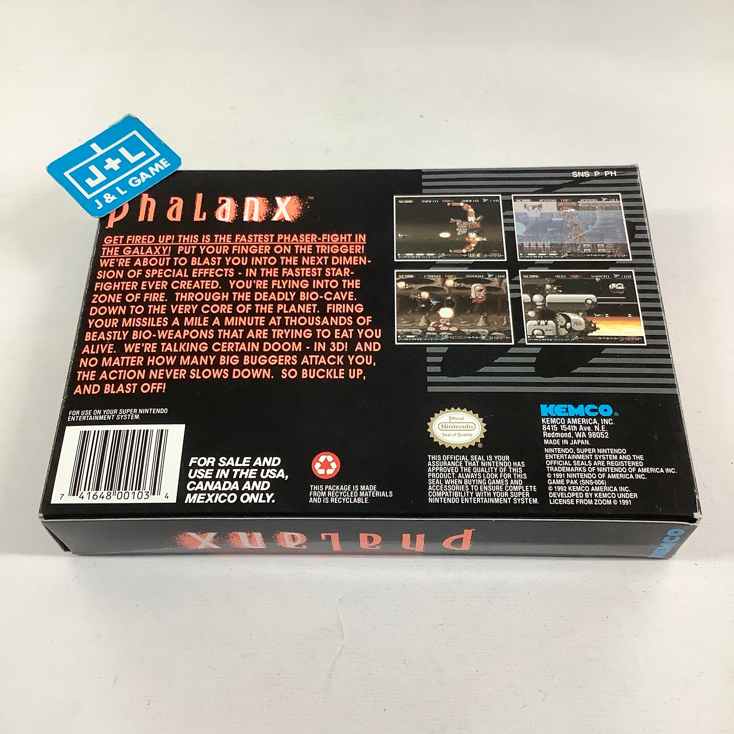 Phalanx - (SNES) Super Nintendo [Pre-Owned] Video Games Kemco