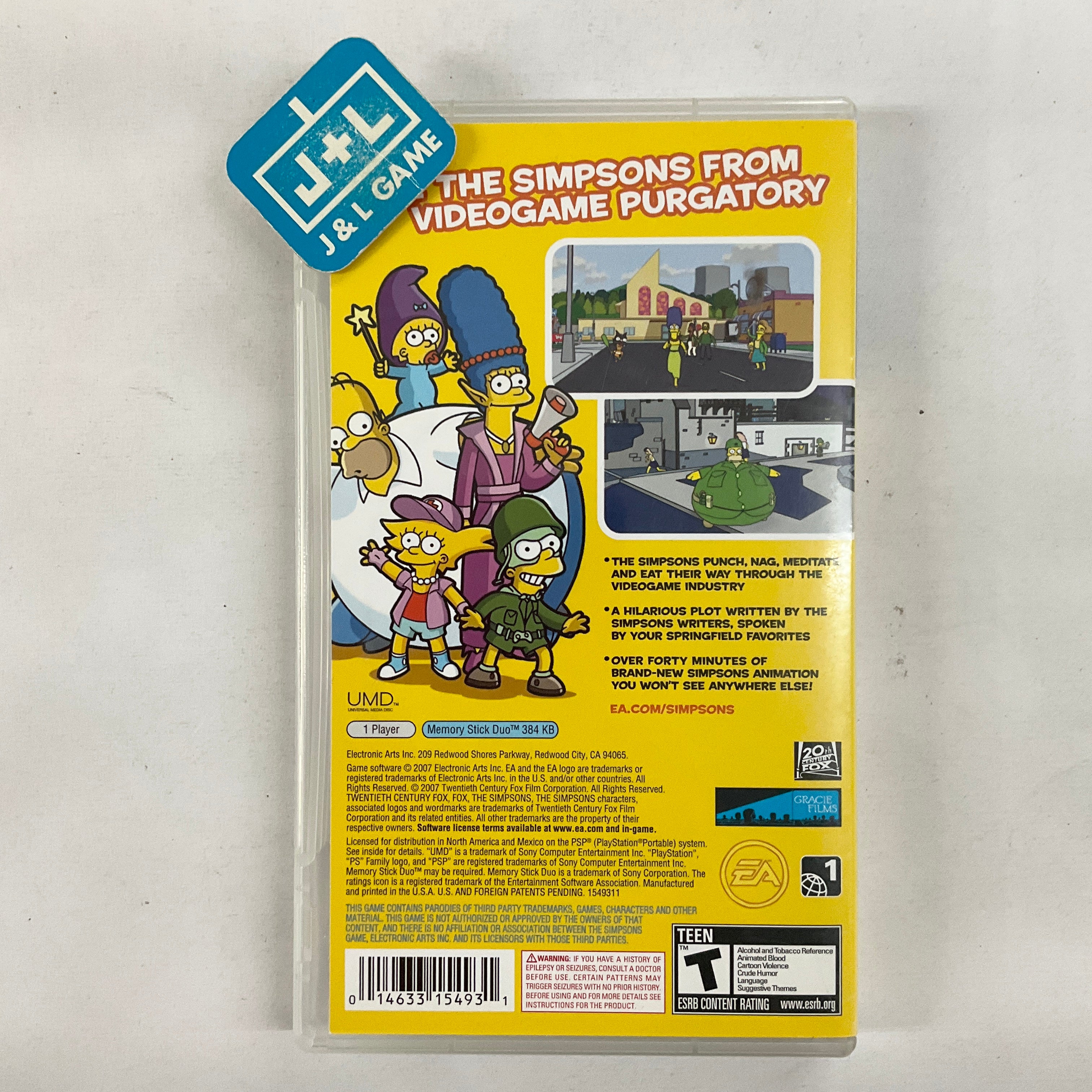 The Simpsons Game - SONY PSP [Pre-Owned] | J&L Game