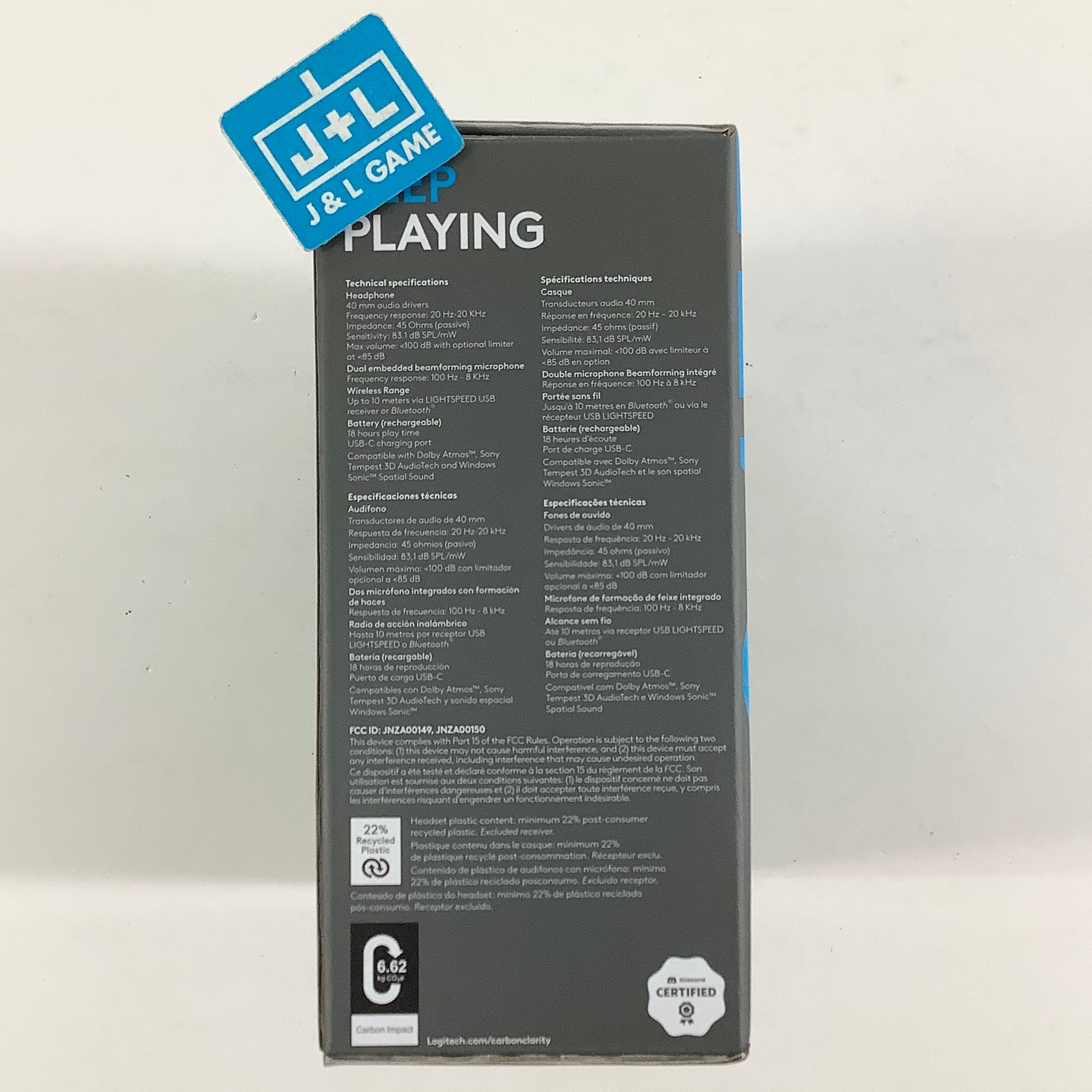 Logitech G435 Lightspeed & Bluetooth Wireless Gaming Headset - Lightweight Over-Ear Headphones, Built-in mics, 18h Battery, Dolby Atmos, PC, PS4, PS5, Nintendo Switch/Switch 2, Mobile - Black ACCESSORIES Logitech G