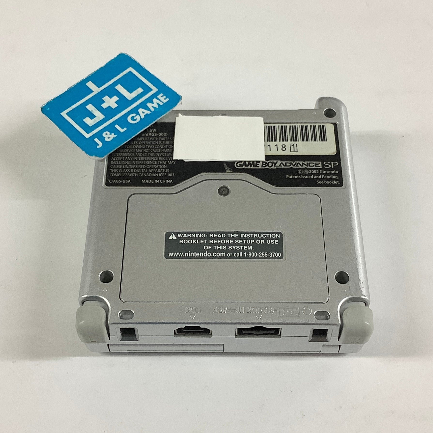 Nintendo Game Boy Advance SP Console AGS-001 (Silver) - (GBA) Game Boy Advance SP [Pre-Owned]