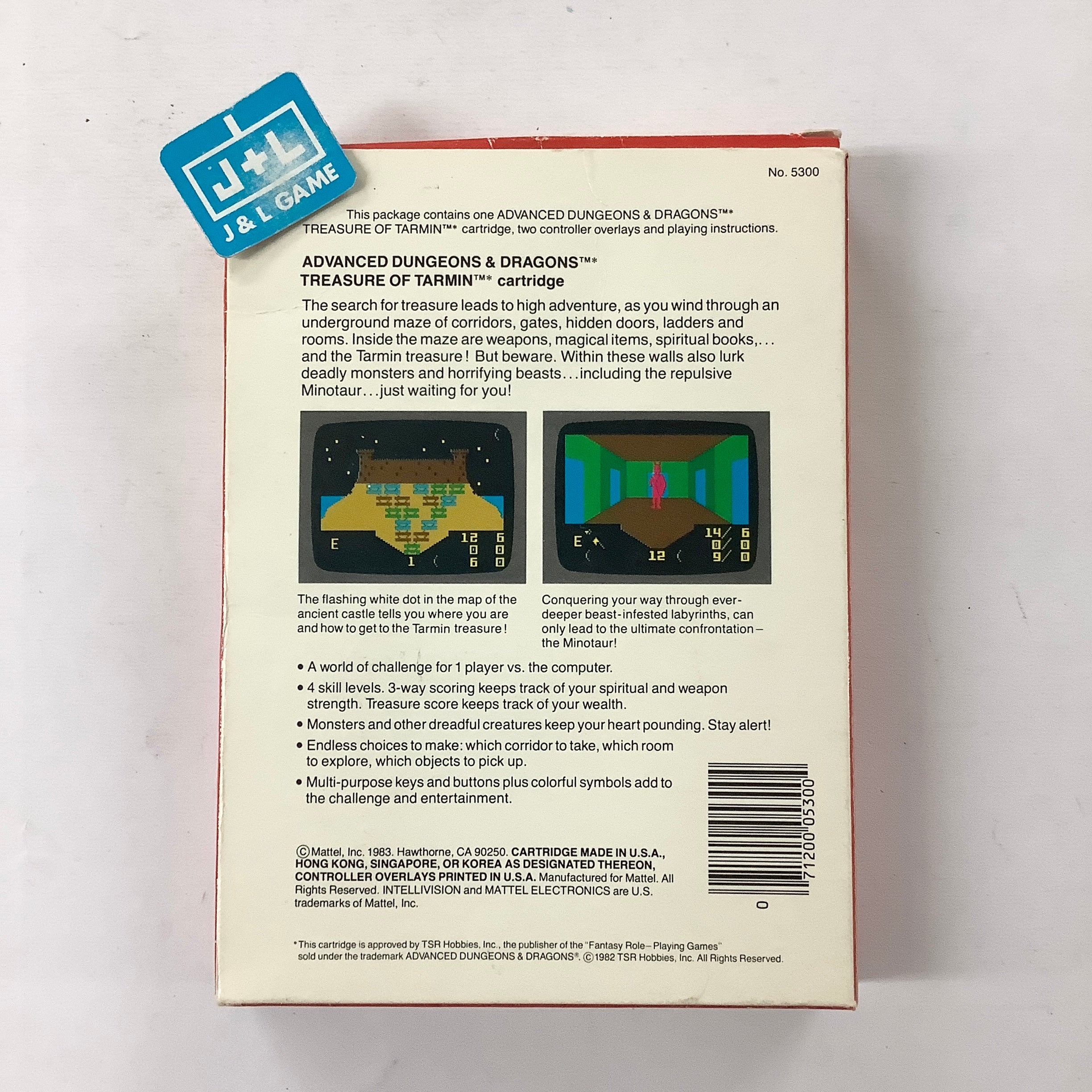 Advanced Dungeons & Dragons: Treasure of Tarmin - (INTV) Intellivision [Pre-Owned] Video Games Mattel   