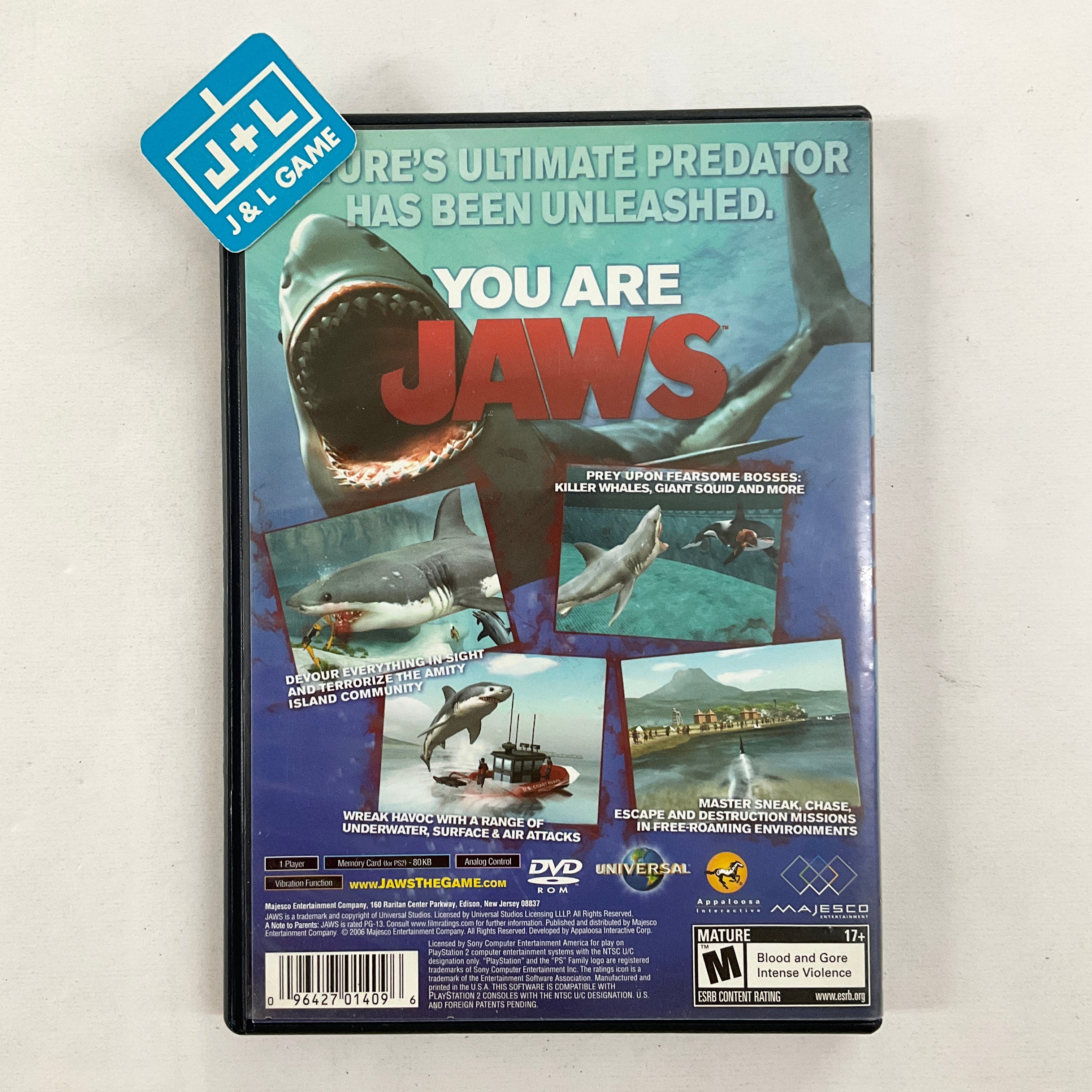 Jaws Unleashed - (PS2) PlayStation 2 [Pre-Owned] Video Games Majesco   