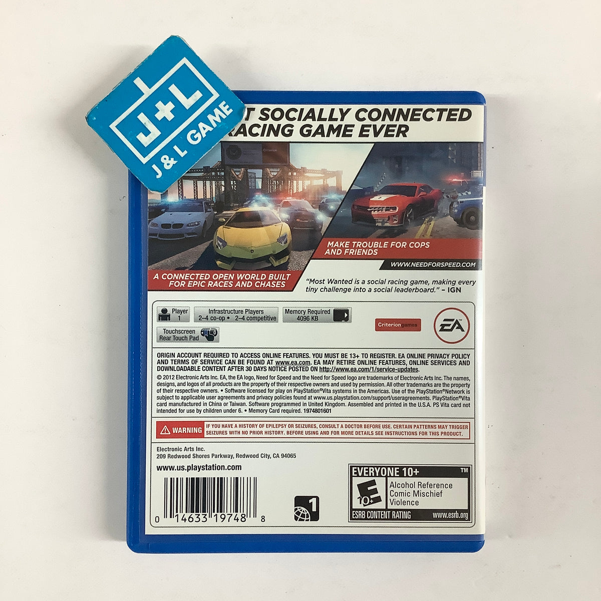 Need for Speed: Most Wanted - (PSV) PlayStation Vita [Pre-Owned] Video Games Electronic Arts