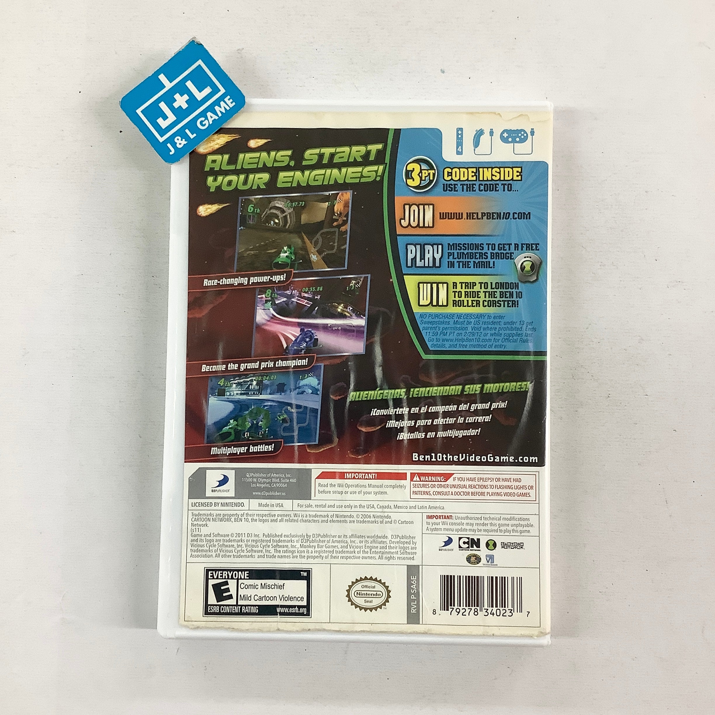 Ben 10 Galactic Racing - Nintendo Wii [Pre-Owned] Video Games D3Publisher