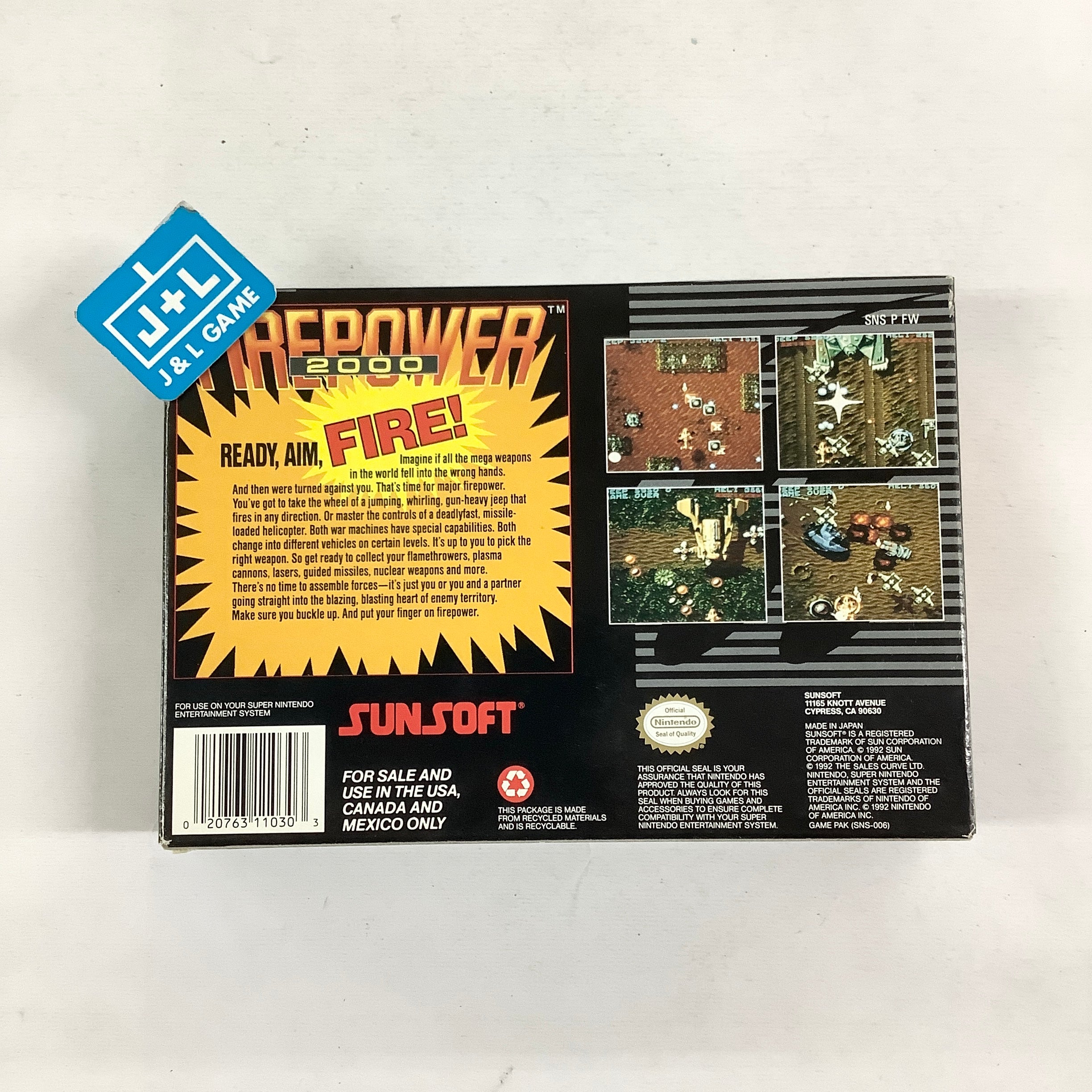 Firepower 2000 - (SNES) Super Nintendo [Pre-Owned] Video Games SunSoft