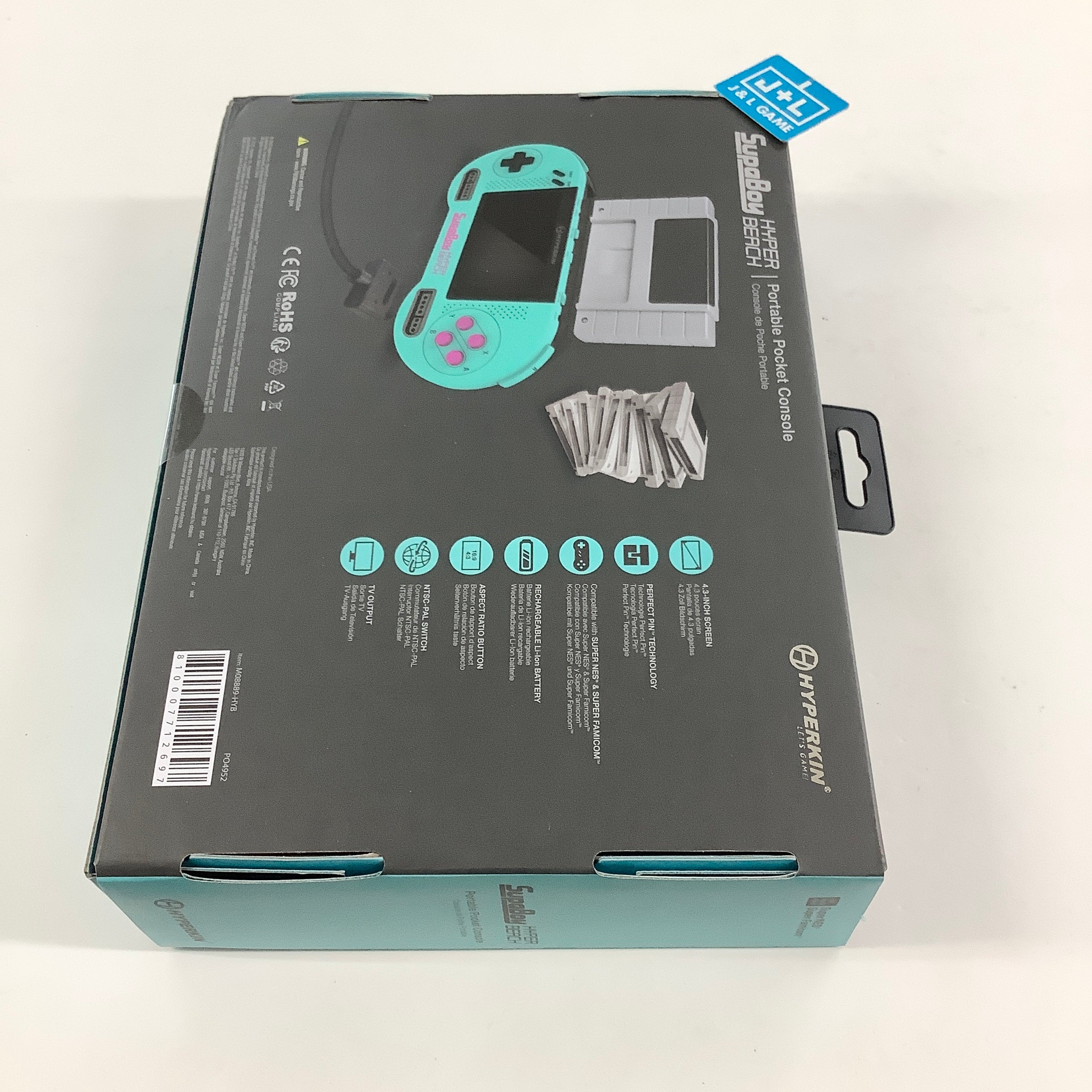 Hyperkin SupaBoy Portable Pocket Console (Hyper Beach) - (SNES) Super Nintendo CONSOLE Hyperkin