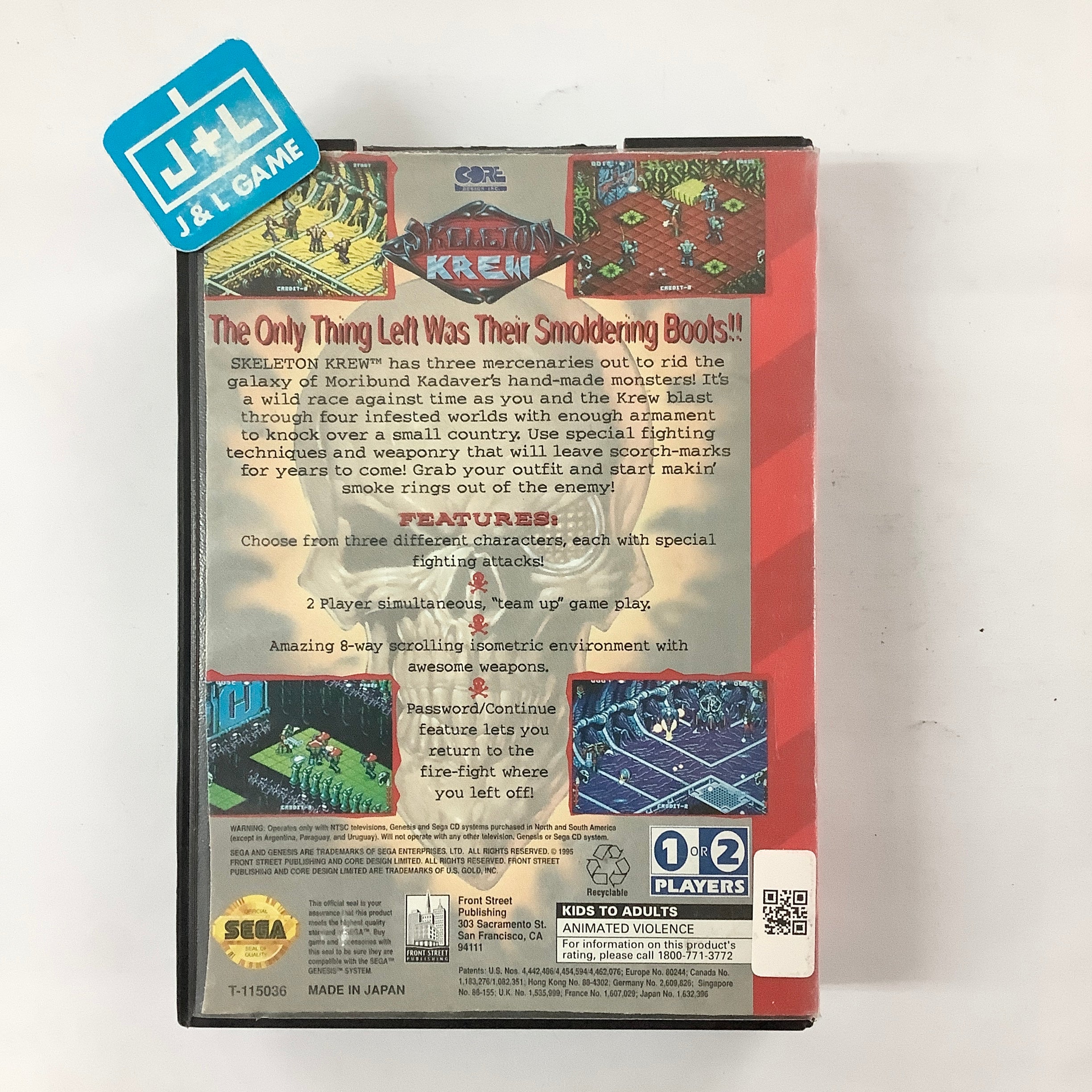 Skeleton Krew - (SG) SEGA Genesis [Pre-Owned] Video Games Core Design Ltd.   