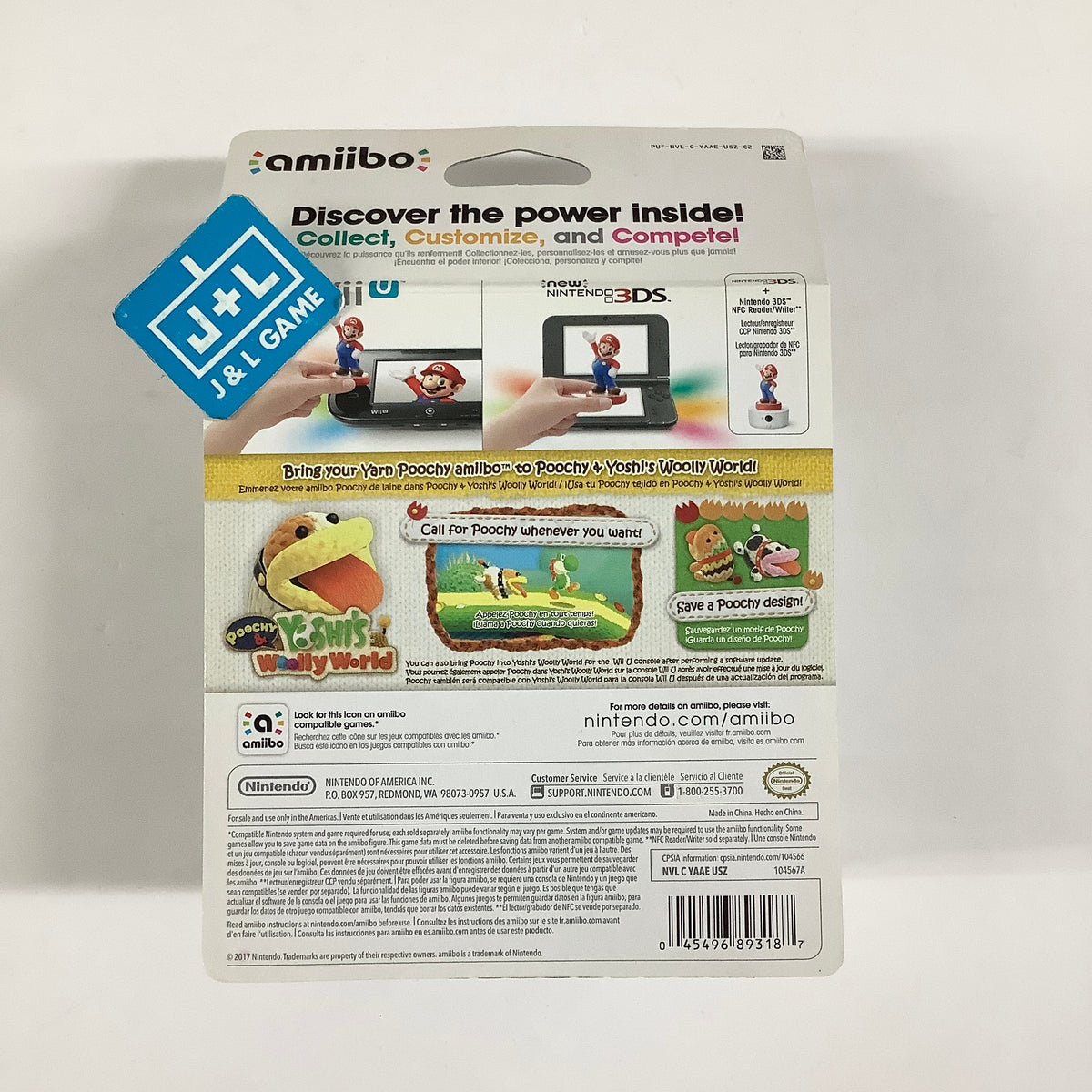 Poochy & Yoshi's Woolly World + Yarn Yoshi amiibo - Nintendo 3DS [Pre-Owned]