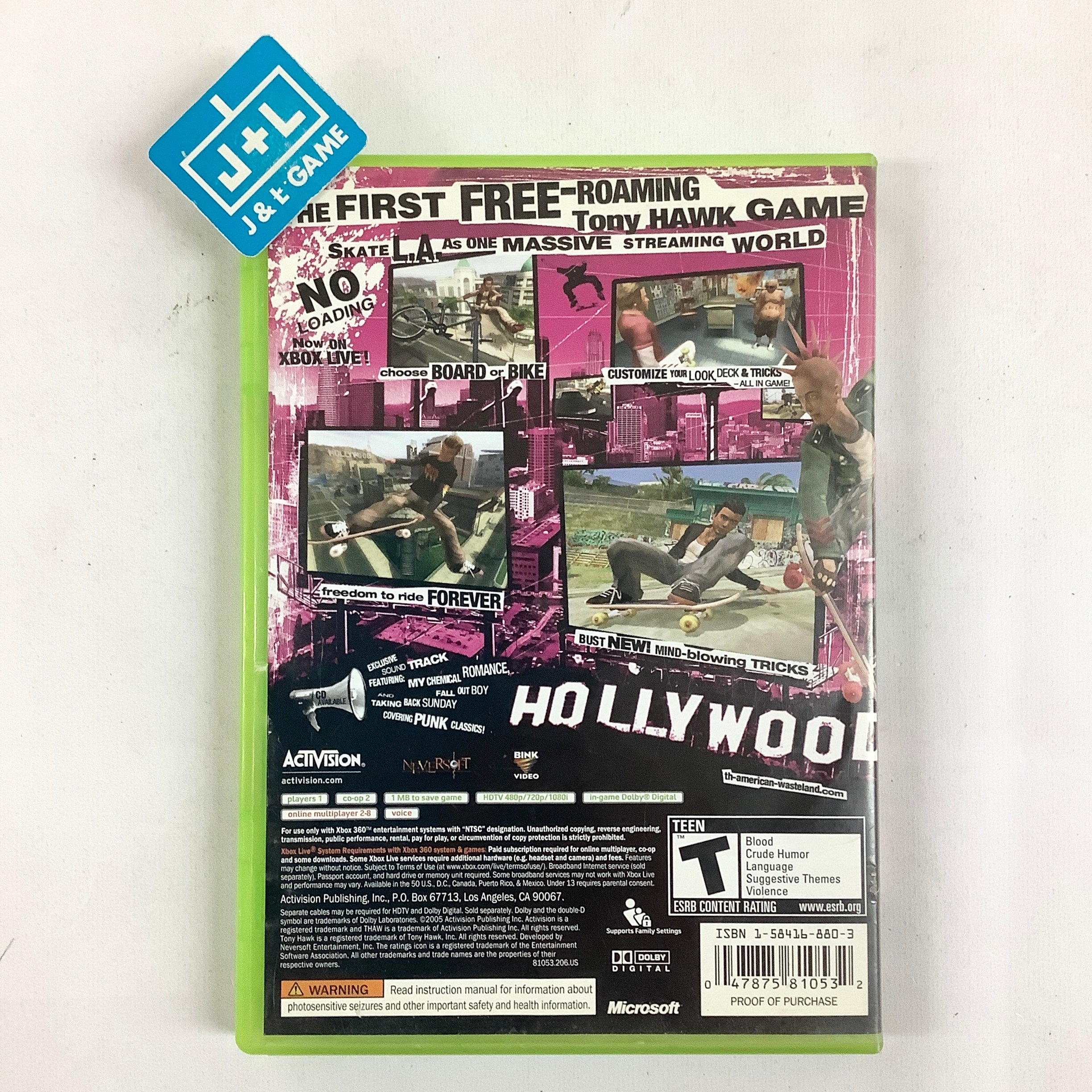 Tony Hawk's American Wasteland - Xbox 360 [Pre-Owned] Video Games Activision