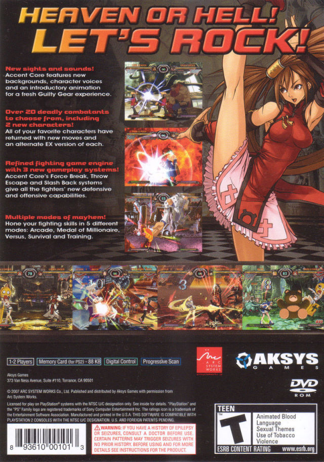 Guilty Gear XX Accent Core - (PS2) PlayStation 2 [Pre-Owned] Video Games Arc System Works