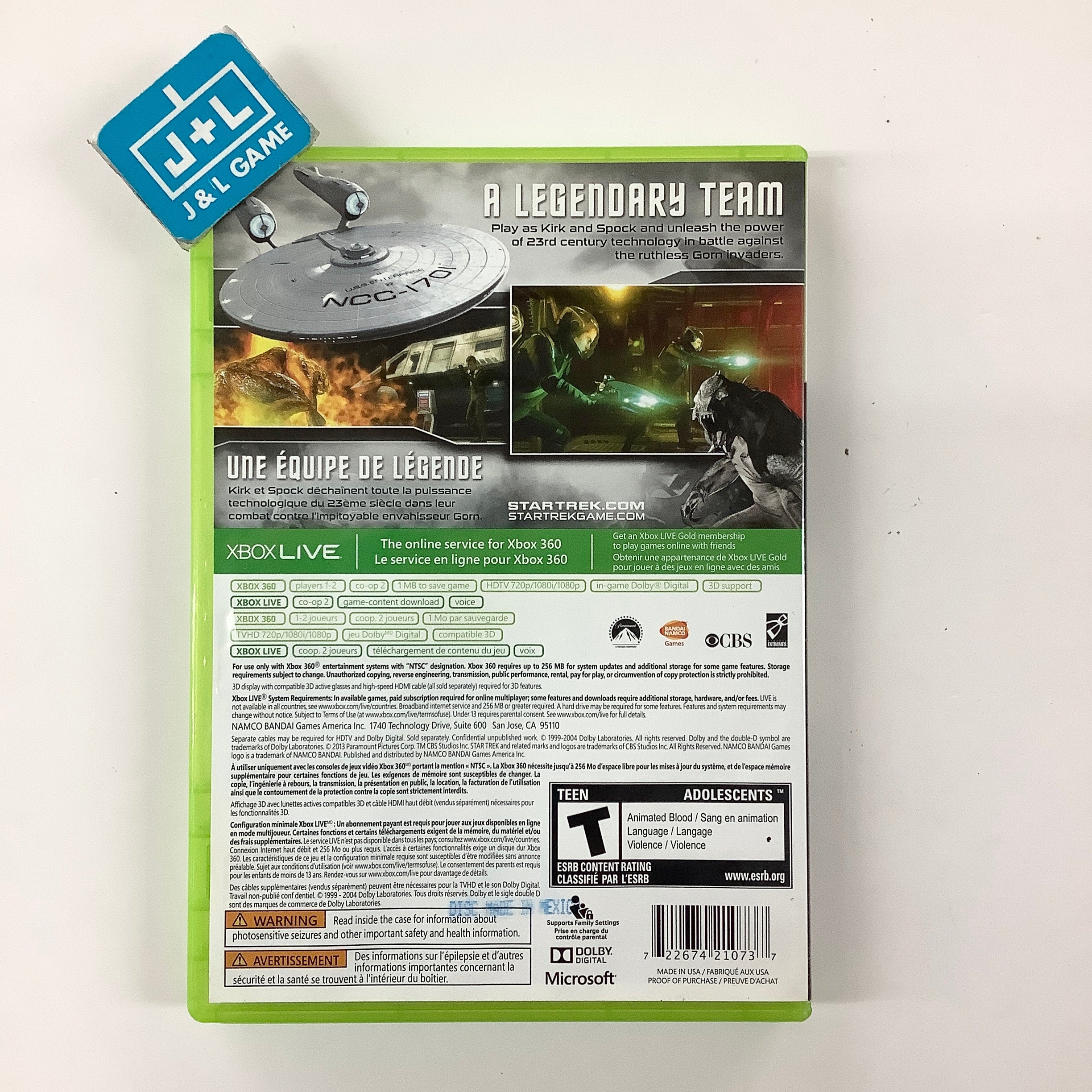Star Trek The Video Game - Xbox 360 [Pre-Owned] Video Games Namco Bandai Games