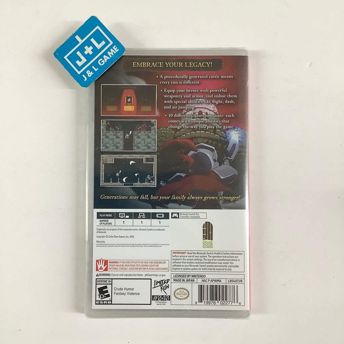 Rogue Legacy (Limited Run #040) - (NSW) Nintendo Switch Video Games Limited Run Games