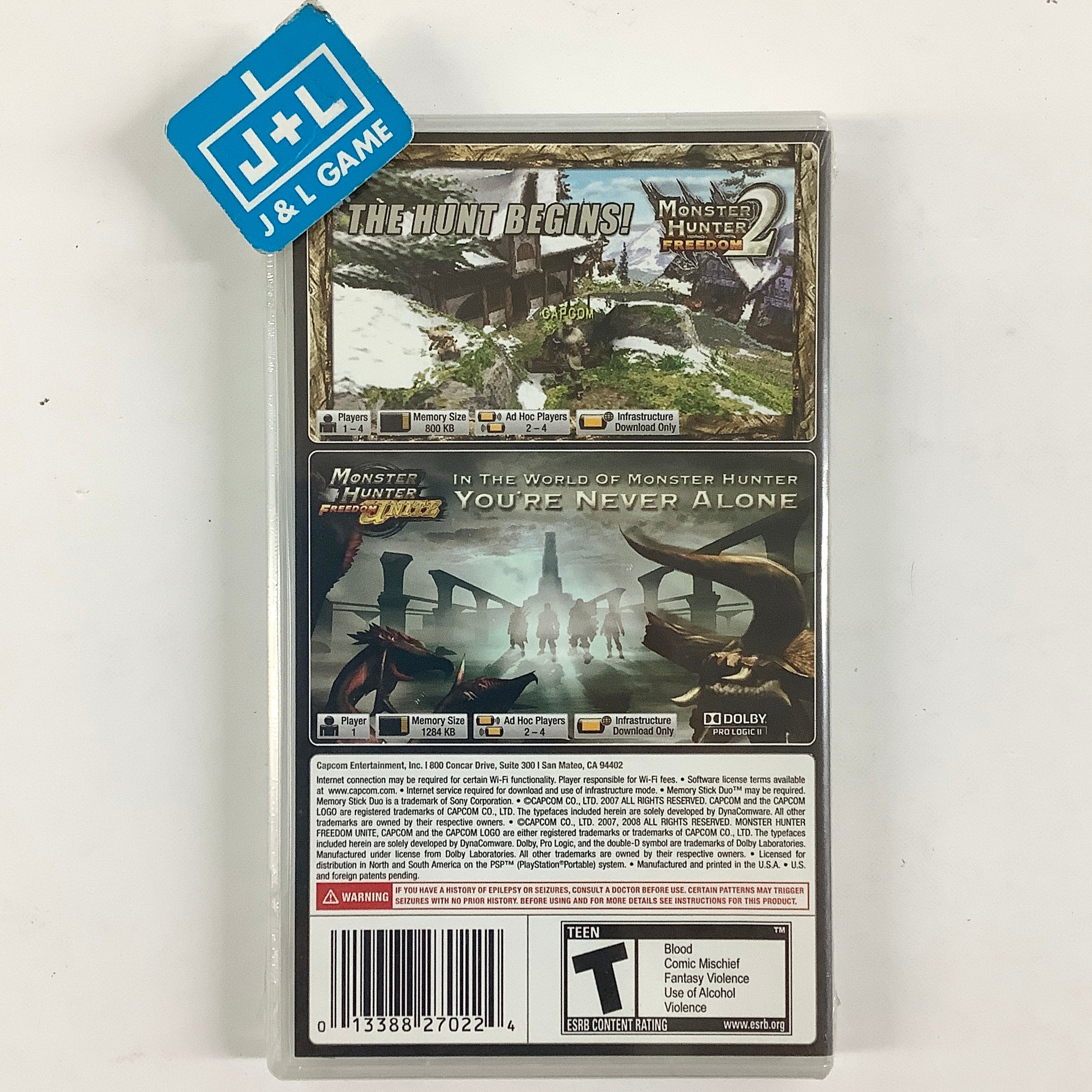 Monster Hunter Freedom 2 + Monster Hunter Freedom Unite UMD Dual Pack - Sony PSP