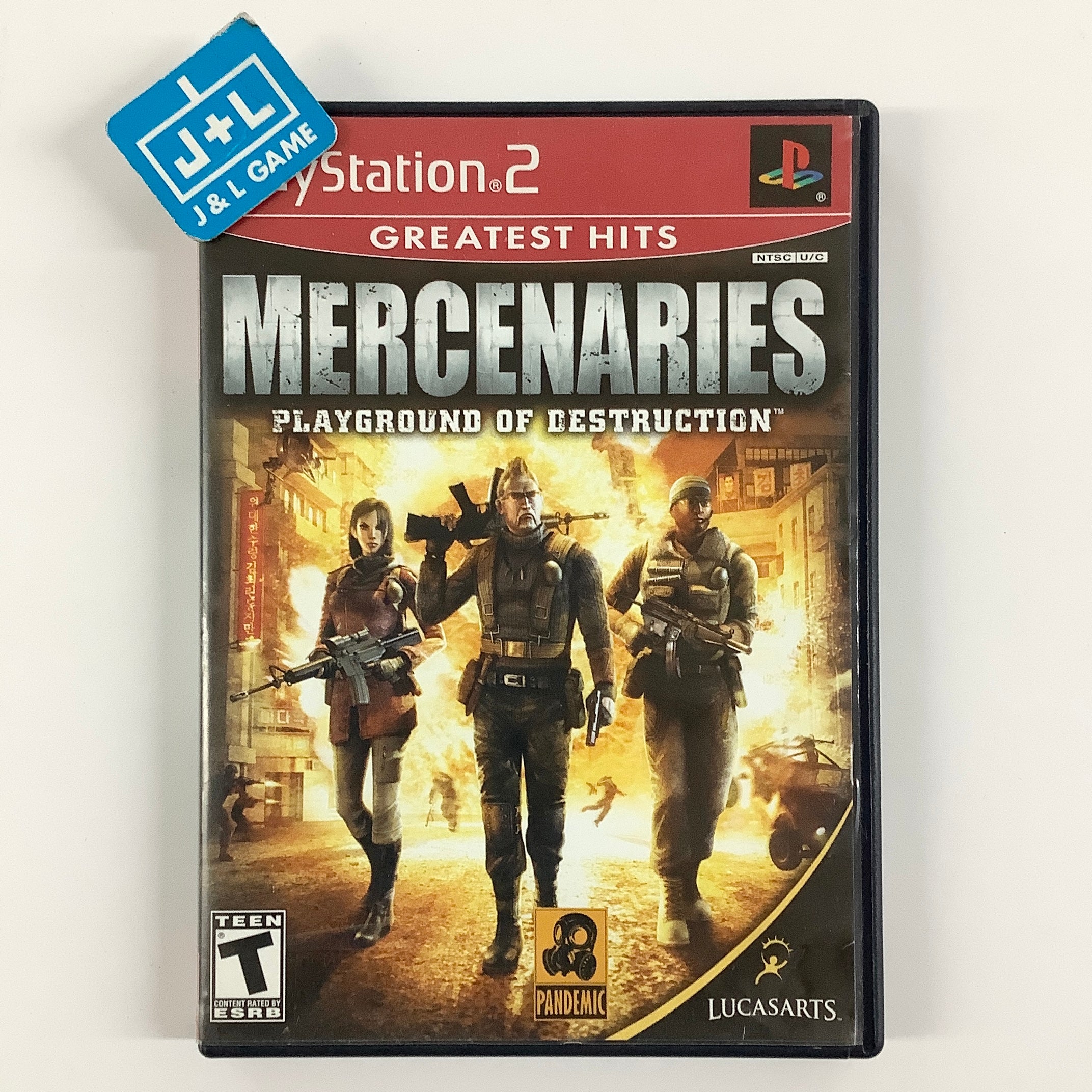 Mercenaries: Playground of Destruction (Greatest Hits) - (PS2) PlayStation 2 [Pre-Owned] Video Games LucasArts