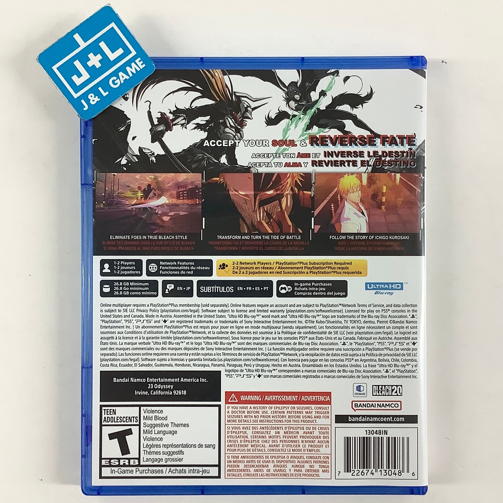 Bleach Rebirth of Souls - (PS5) PlayStation 5 [Pre-Owned] Video Games BANDAI NAMCO Entertainment