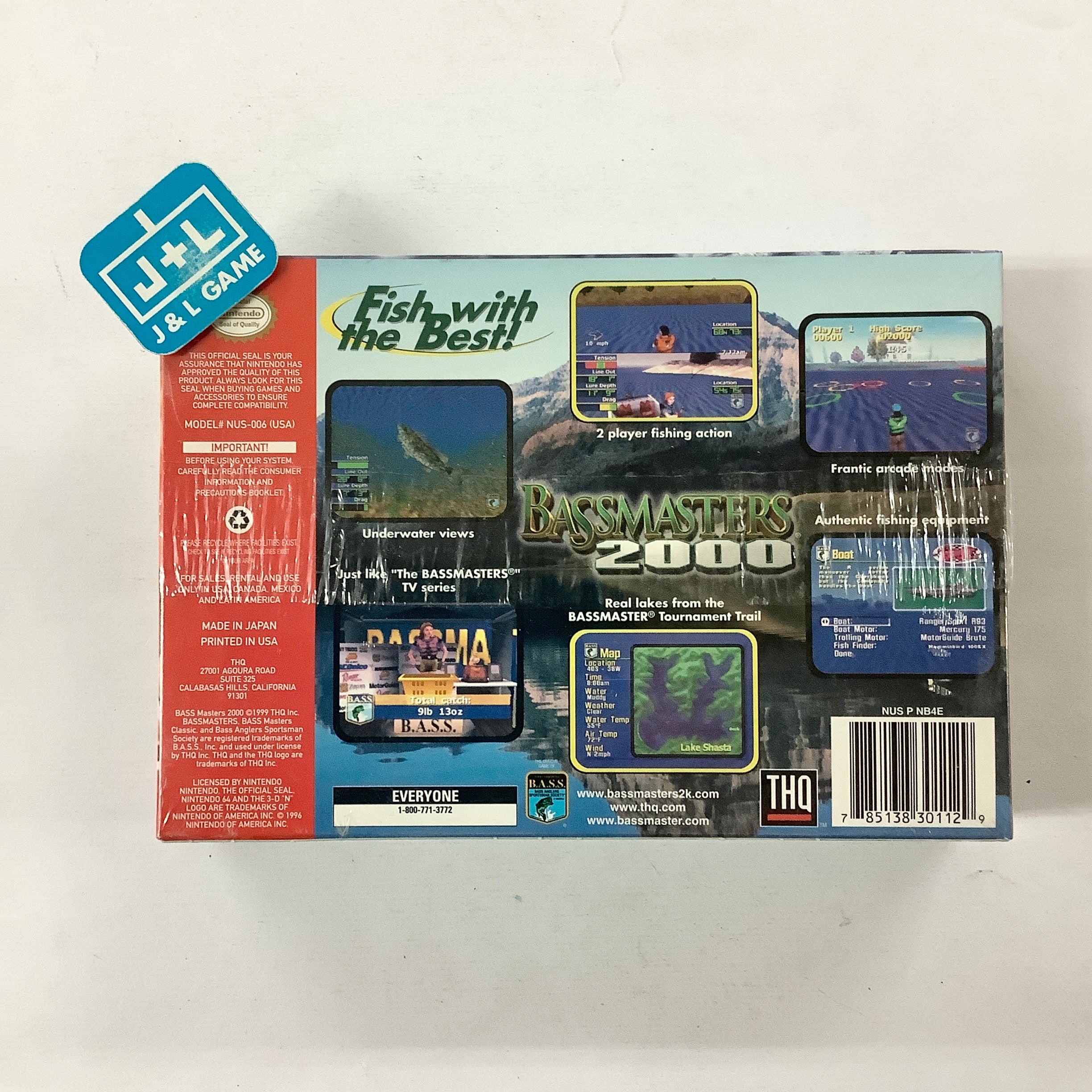 Bassmasters 2000 - (N64) Nintendo 64 Video Games THQ   