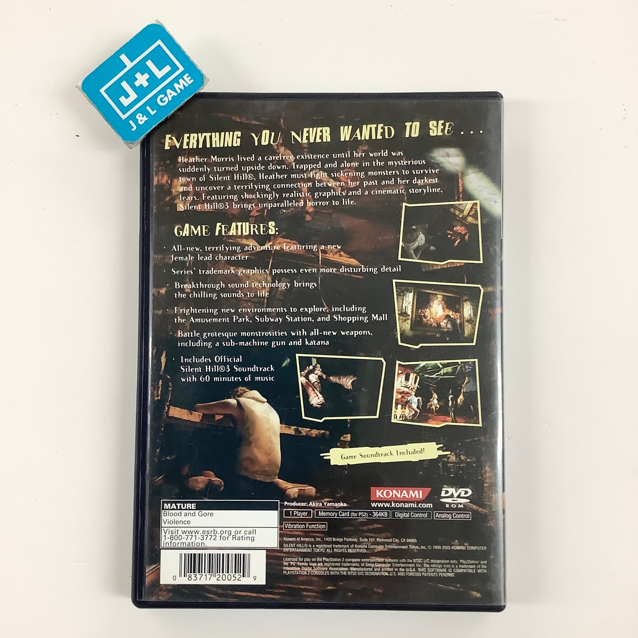 Silent Hill 3 - (PS2) PlayStation 2 [Pre-Owned] Video Games Konami