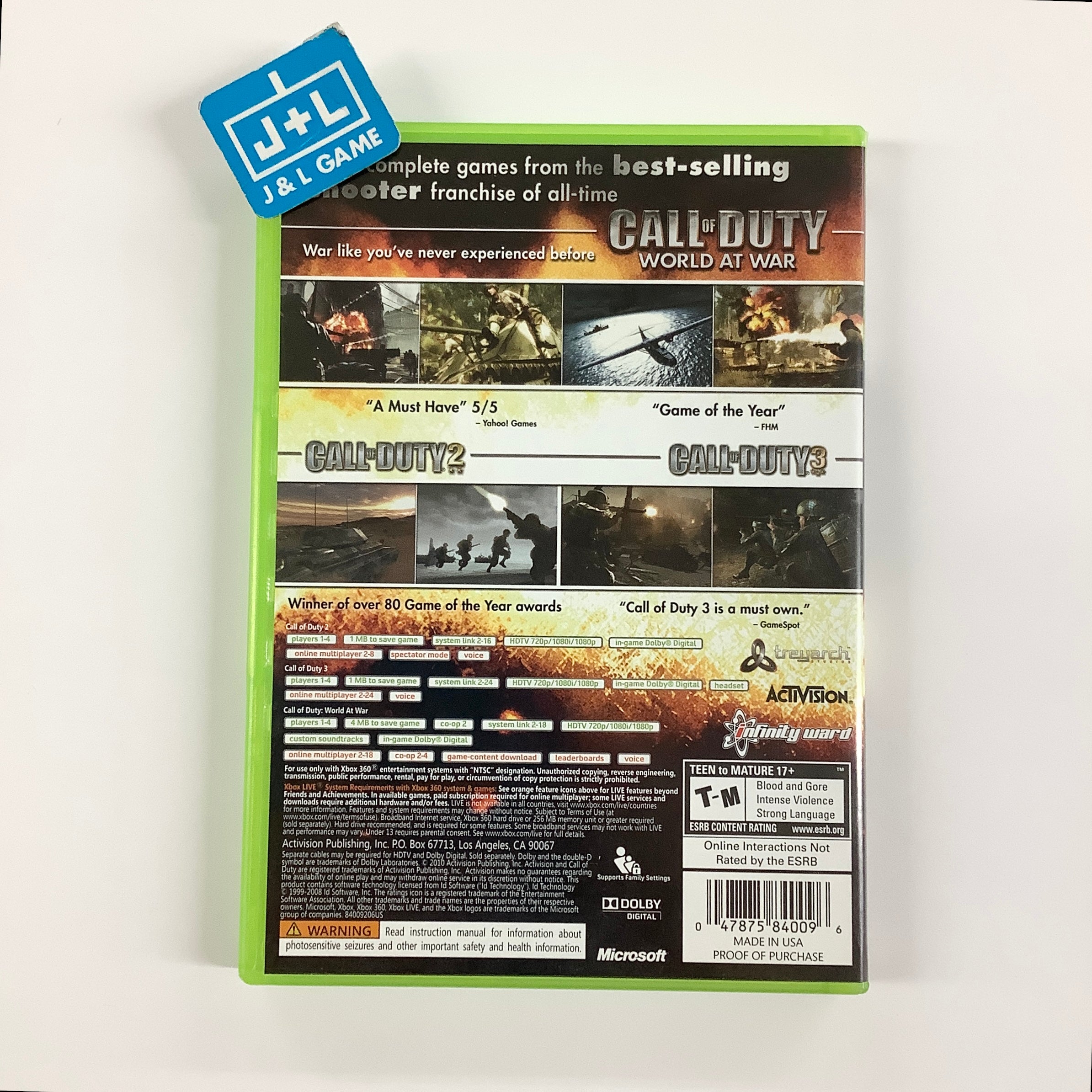 Call of Duty: The War Collection - Xbox 360 [Pre-Owned] Video Games Activision
