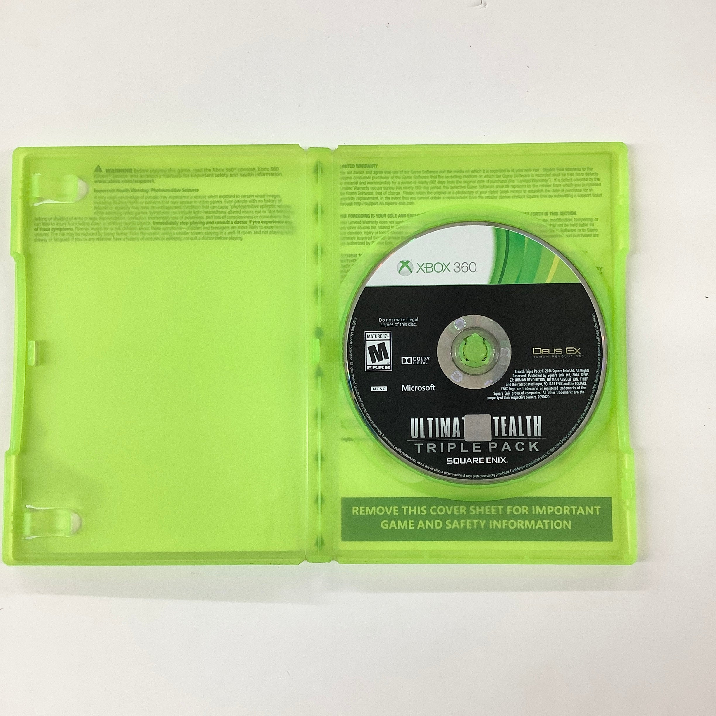 Ultimate Stealth Triple Pack (Thief, Hitman: Absolution, Deus Ex: Human Revolution) - Xbox 360 [Pre-Owned] Video Games Square Enix