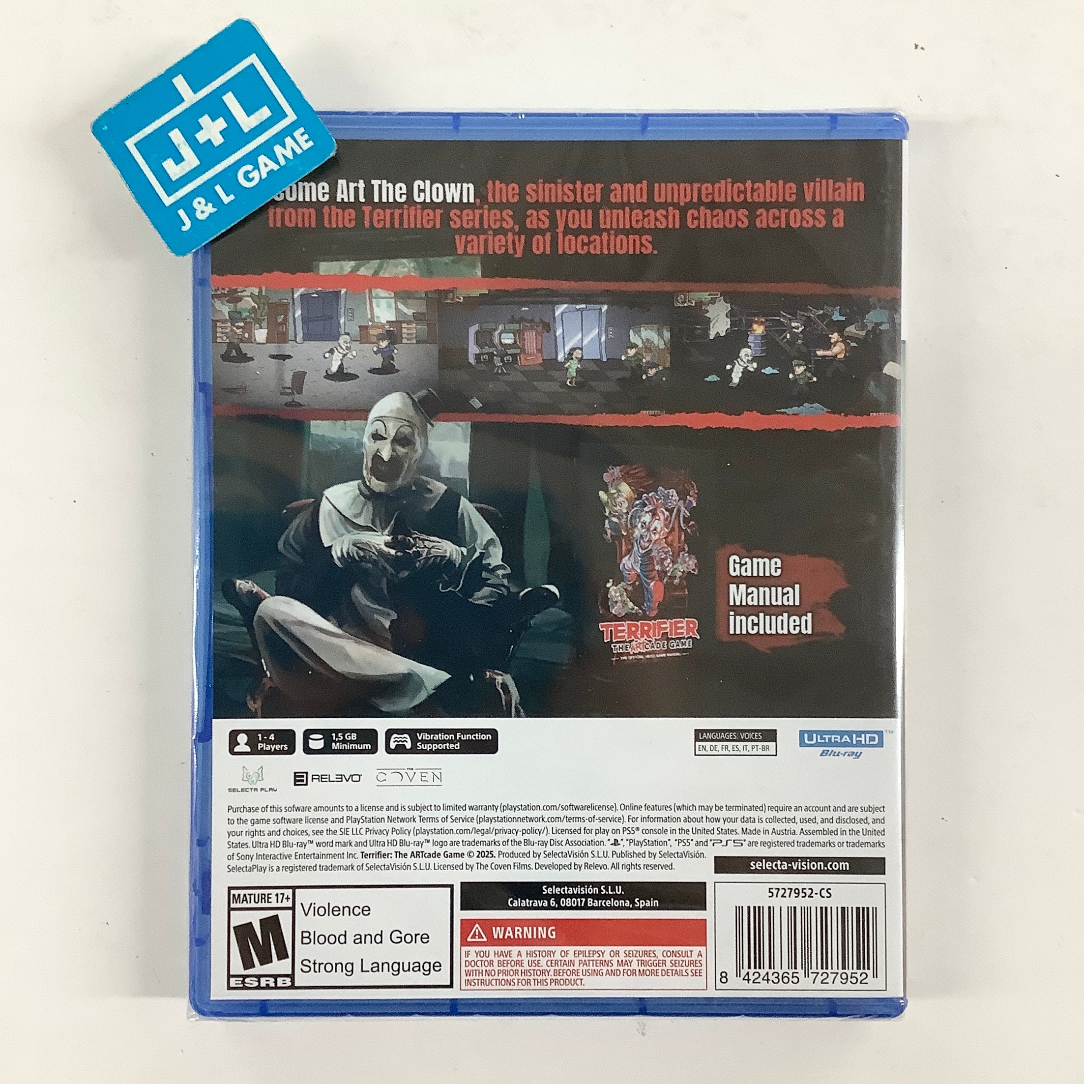 Terrifier: The ARTcade Game - (PS5) PlayStation 5 Video Games Selecta Play