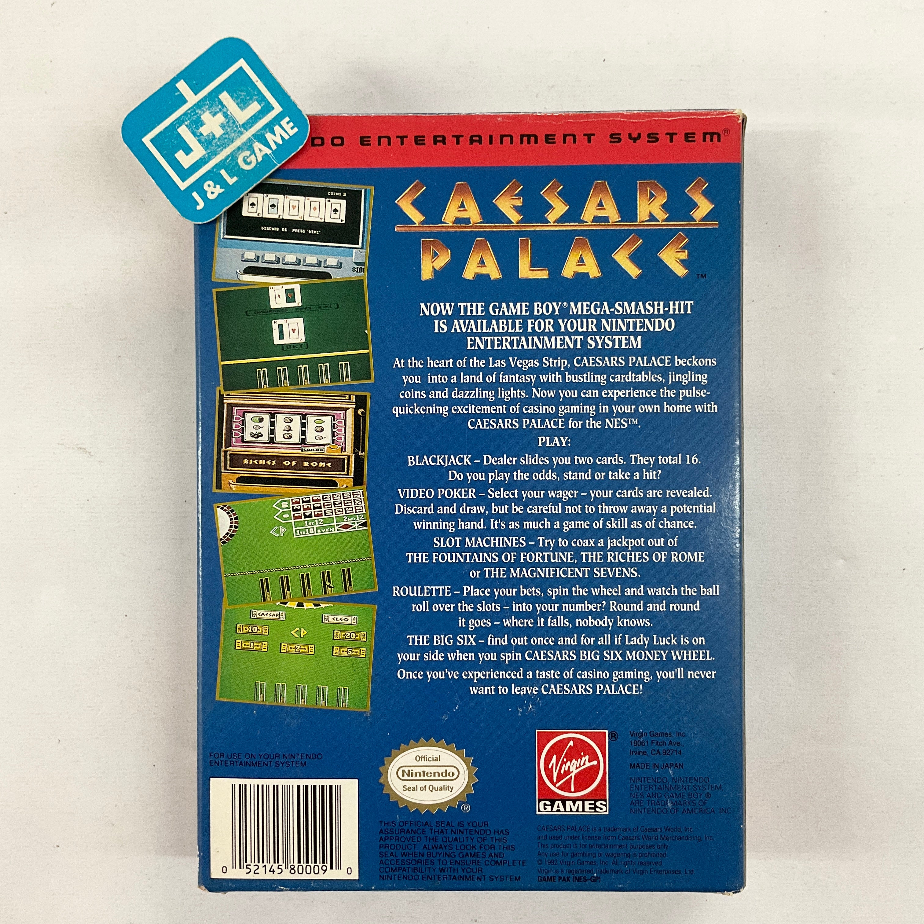 Caesars Palace - (NES) Nintendo Entertainment System [Pre-Owned