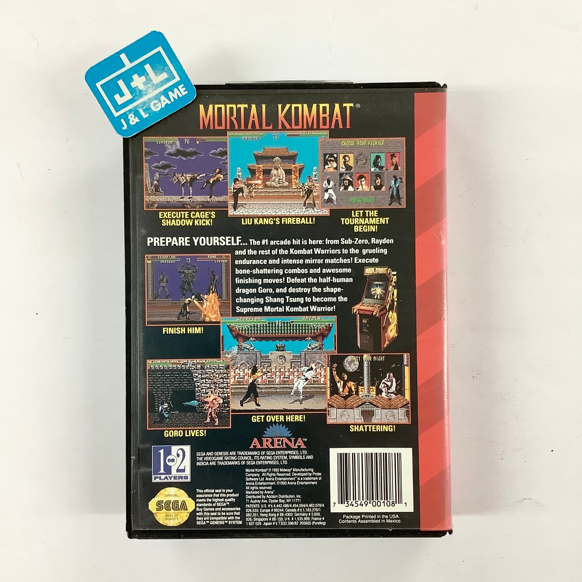 Mortal Kombat - (SG) SEGA Genesis [Pre-Owned] | J&L Game