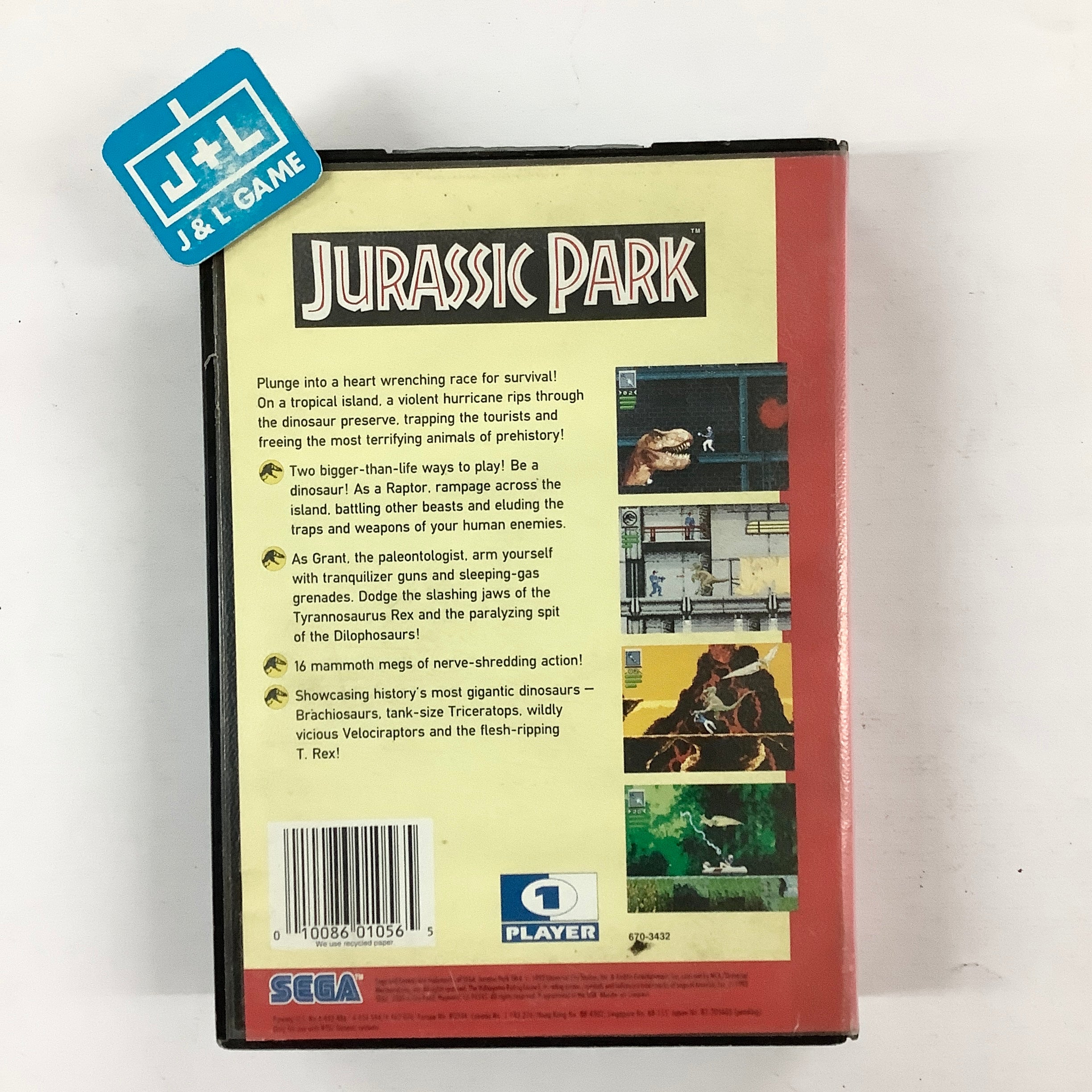 Jurassic Park - (SG) SEGA Genesis [Pre-Owned] Video Games Sega   