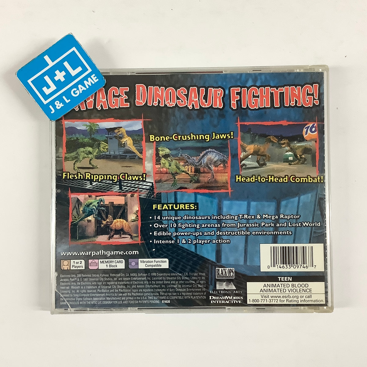 Jurassic Park Warpath - (PS1) PlayStation 1 [Pre-Owned]