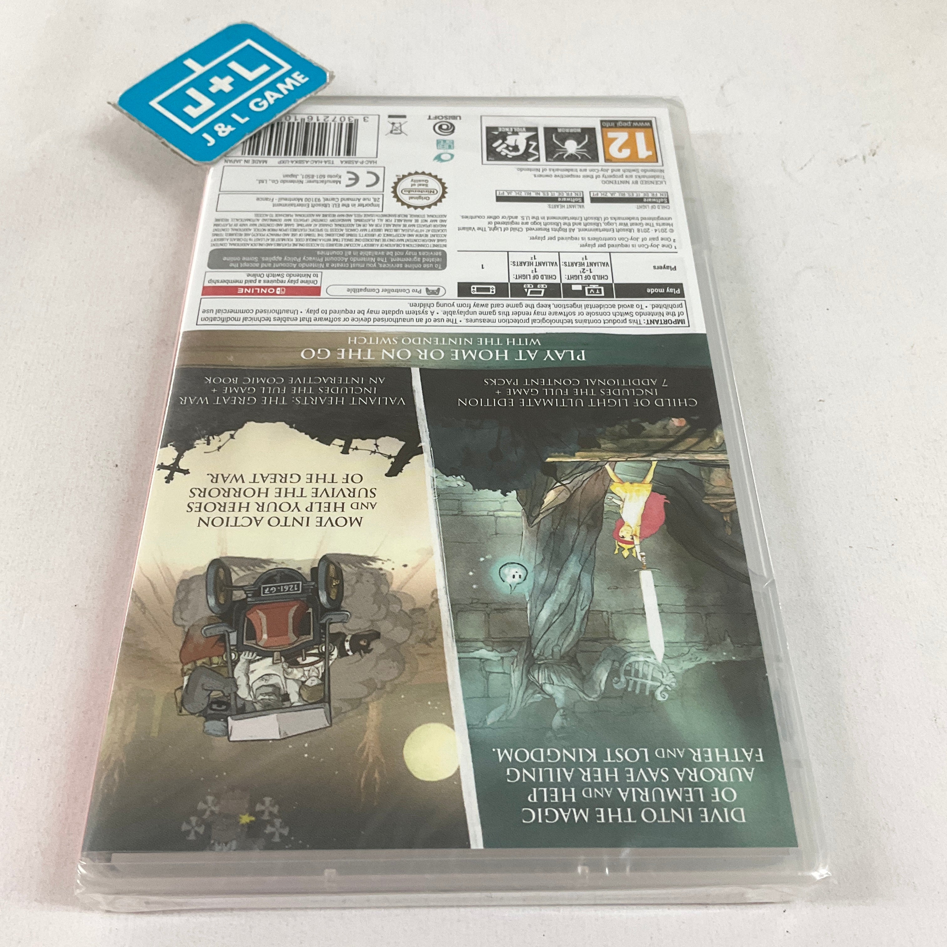 Child of Light Ultimate Edition + Valiant Hearts: The Great War - (NSW) Nintendo Switch (European Import) Video Games Ubisoft