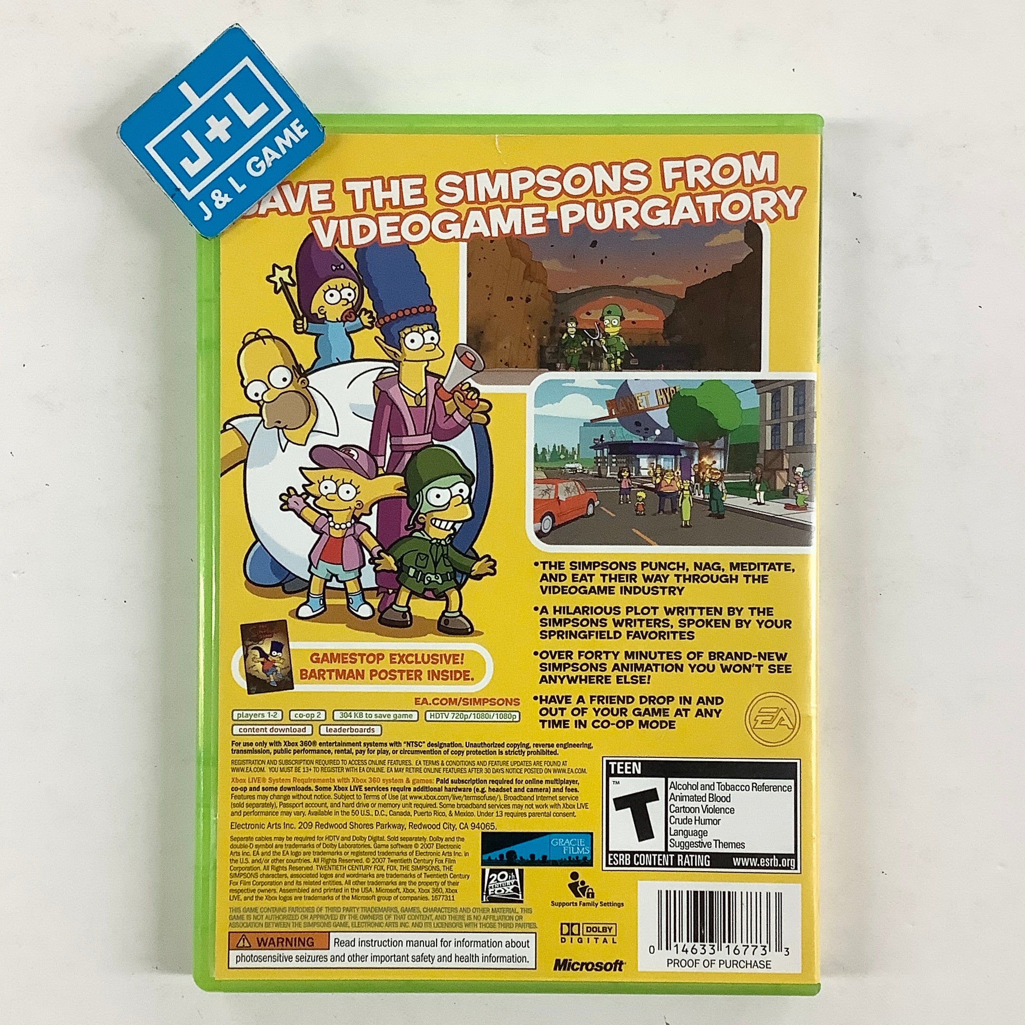 The Simpsons Game (Gamestop Exclusive) - Xbox 360 [Pre-Owned] Video Games EA Games