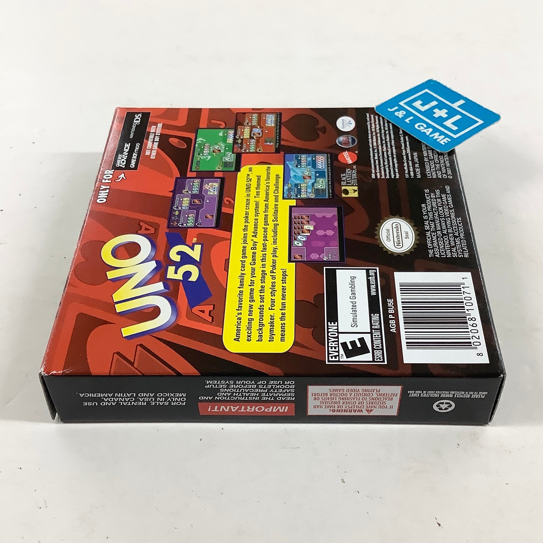 Uno 52 - (GBA) Game Boy Advance [Pre-Owned]