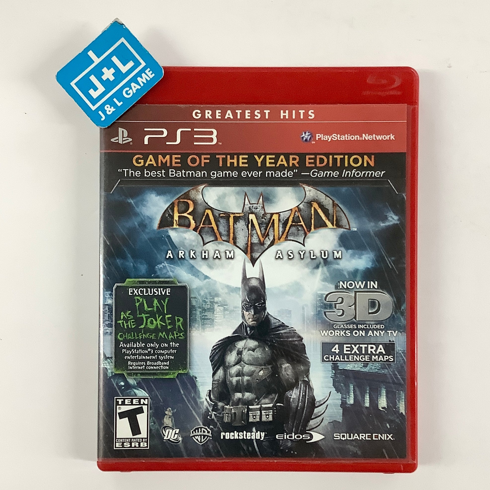 Batman: Arkham Asylum (Game of the Year Edition) (Greatest Hits) - (PS3) PlayStation 3 [Pre-Owned] Video Games Square Enix