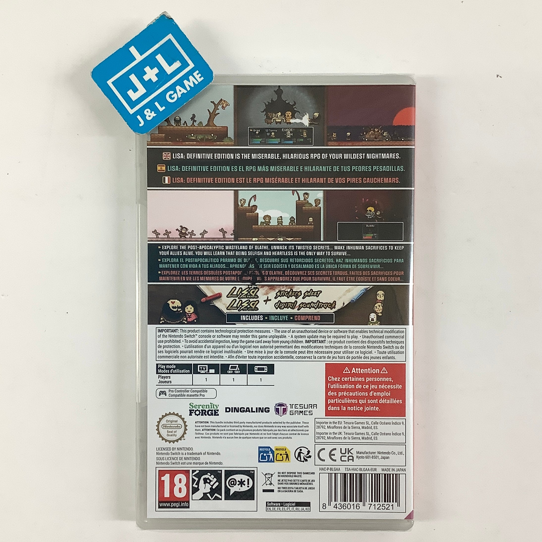 LISA: Definitive Edition - (NSW) Nintendo Switch (European Import) Video Games Serenity Forge