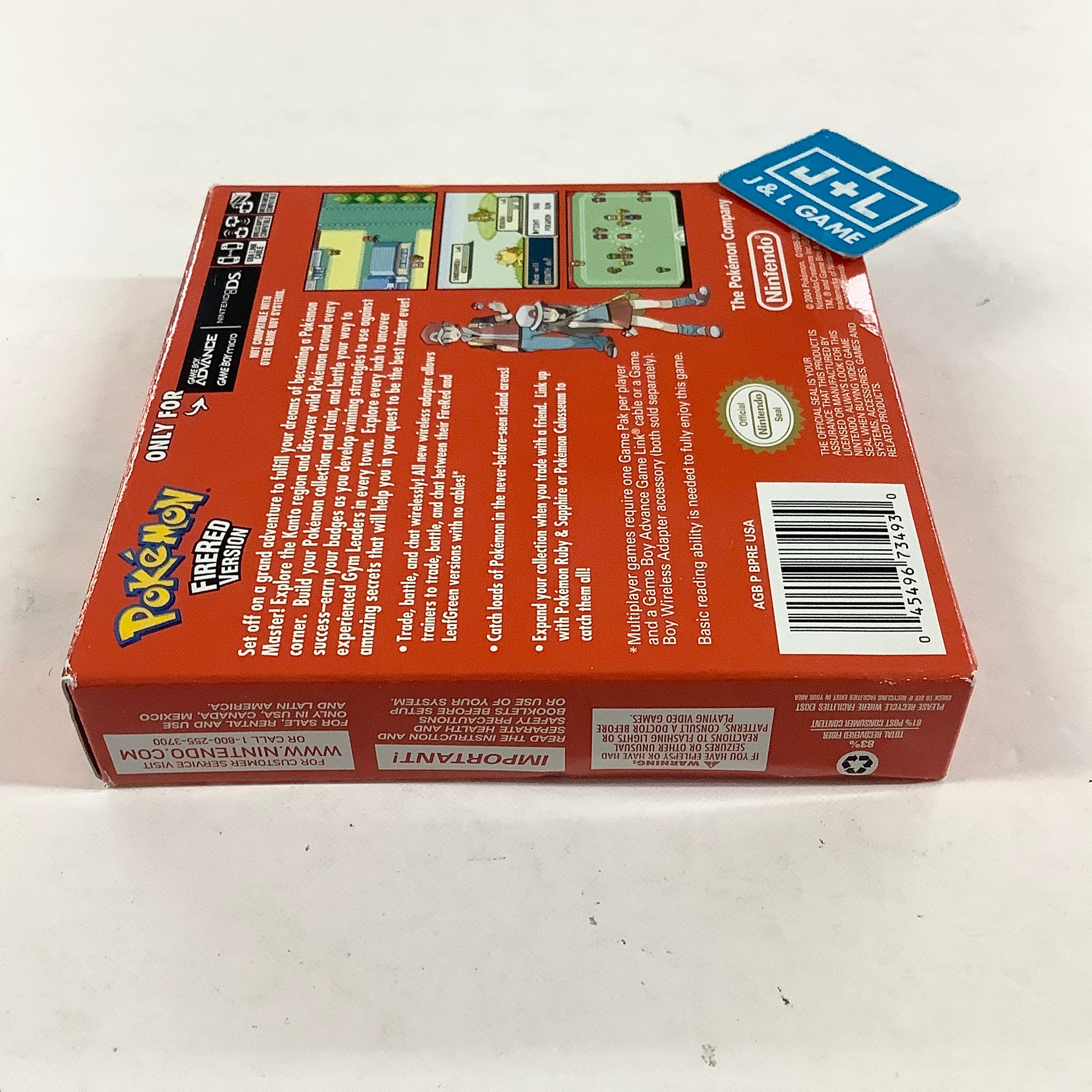Pokemon FireRed Version (Player's Choice) - (GBA) Game Boy Advance [Pre-Owned] Video Games Nintendo