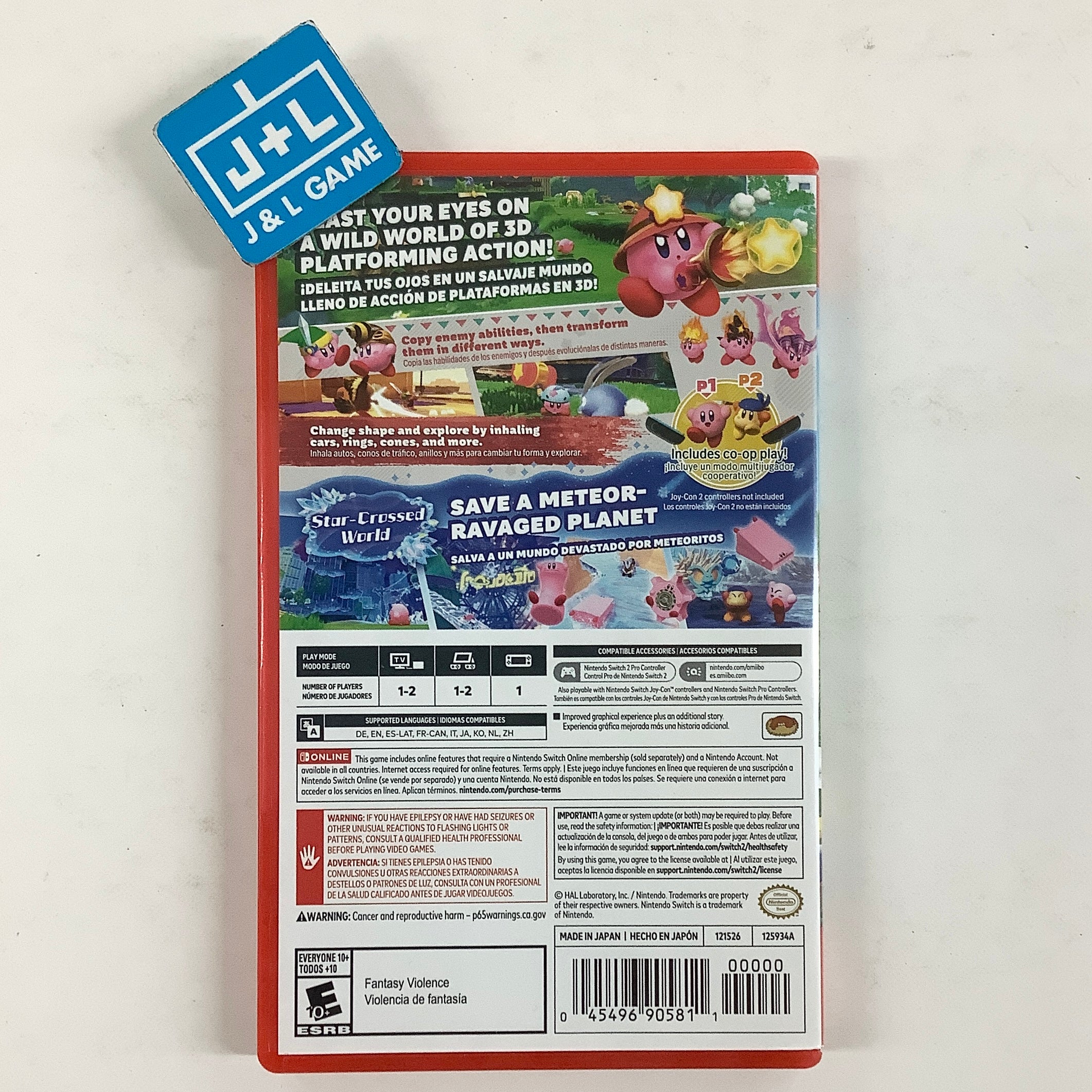 Kirby and the Forgotten Land Nintendo Switch 2 Edition + Star-Crossed World - (NS2) Nintendo Switch 2 [Pre-Owned] Video Games Nintendo
