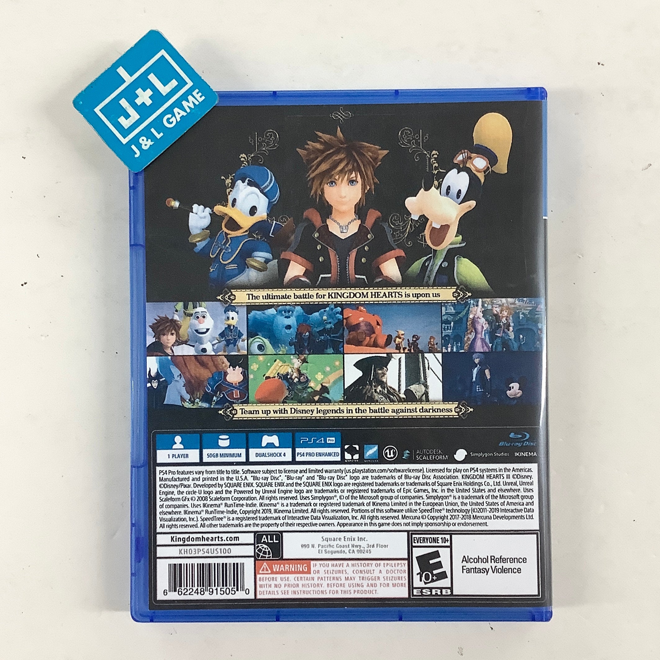Kingdom Hearts III - (PS4) PlayStation 4 [Pre-Owned] Video Games Square Enix