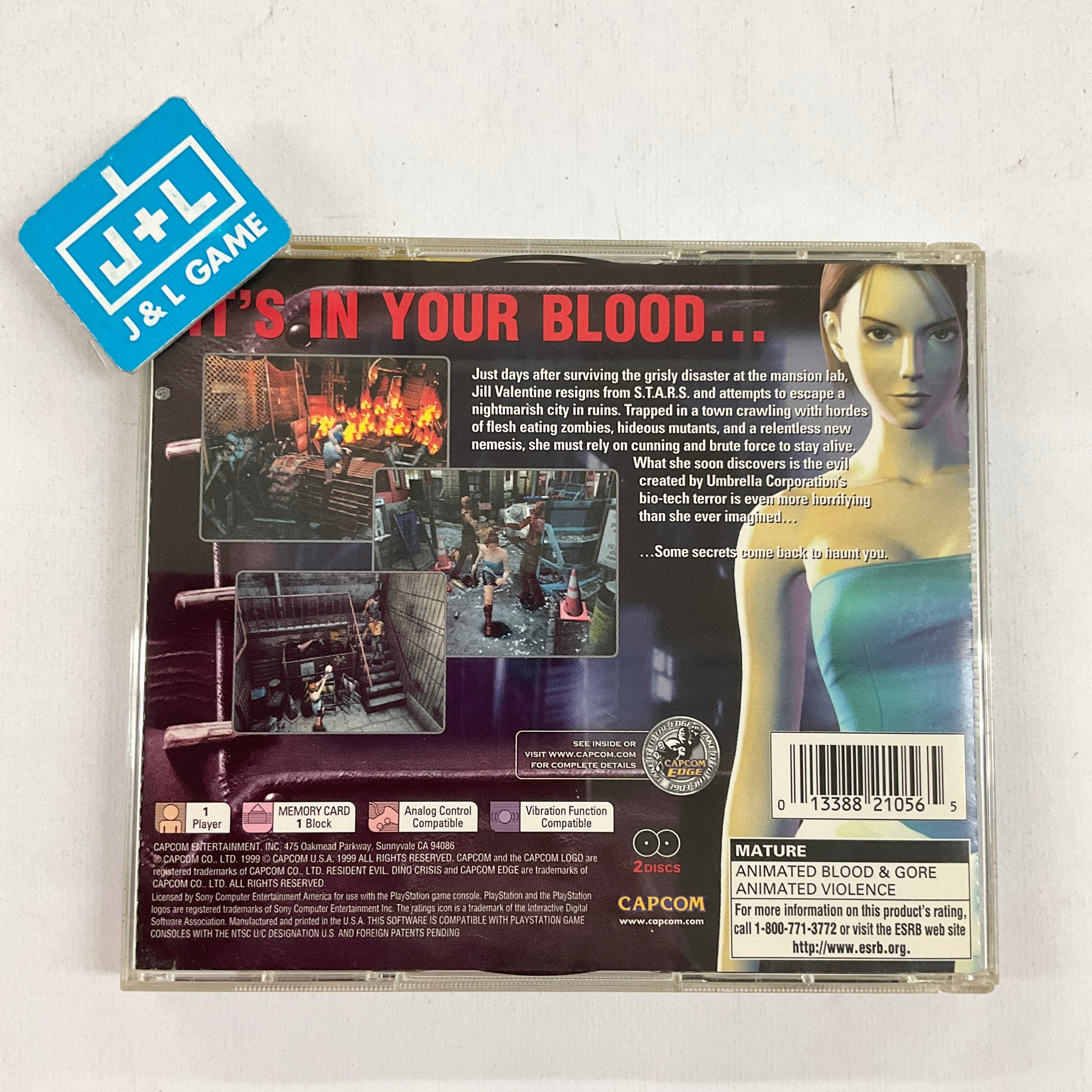 Resident Evil 3: Nemesis (with Dino Crisis Demo Disc) - (PS1) PlayStation 1 [Pre-Owned] Video Games Capcom