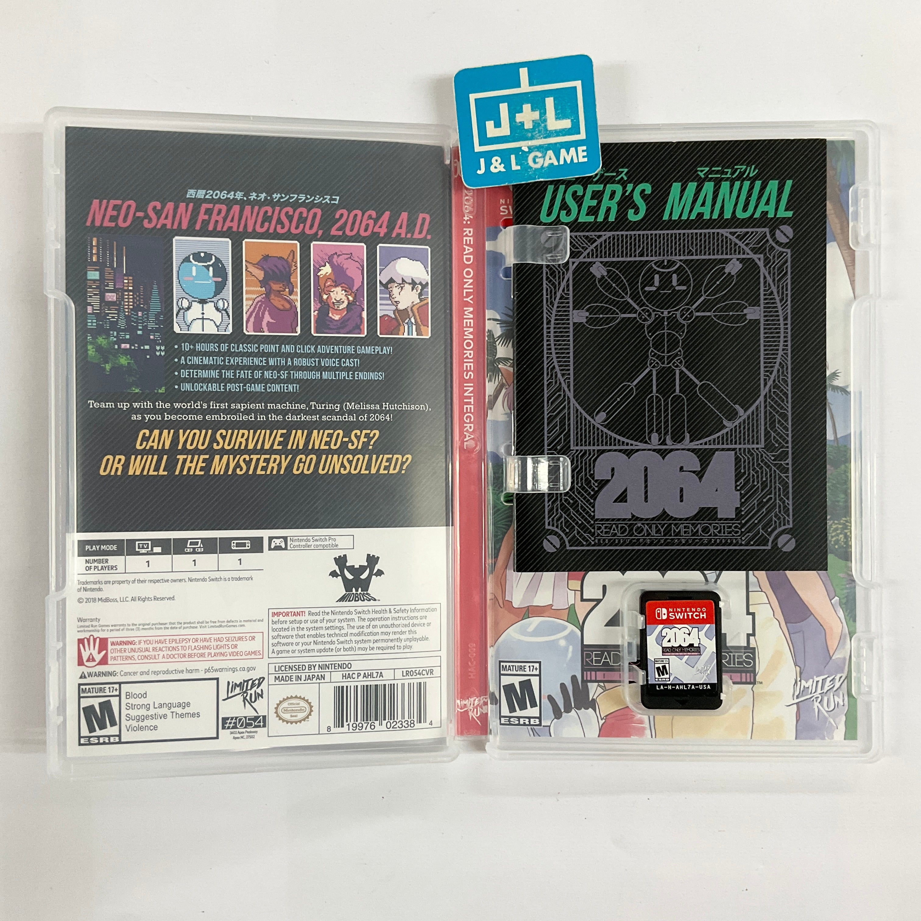 2064: Read Only Memories INTEGRAL (Collector's Edition) Limited Run #054 - (NSW) Nintendo Switch [Pre-Owned] Video Games Limited Run Games   