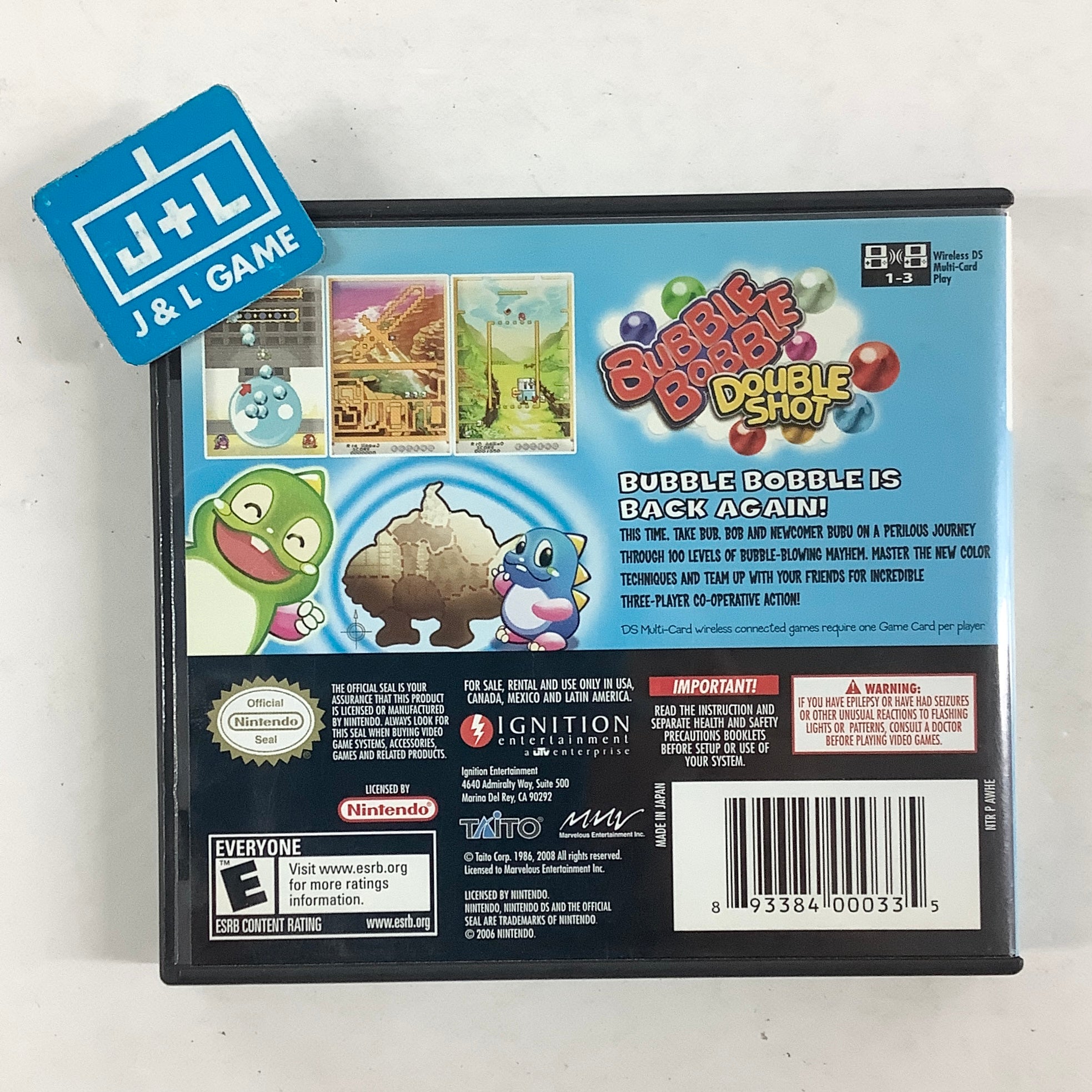 Bubble Bobble Double Shot - (NDS) Nintendo DS [Pre-Owned] Video Games Ignition Entertainment