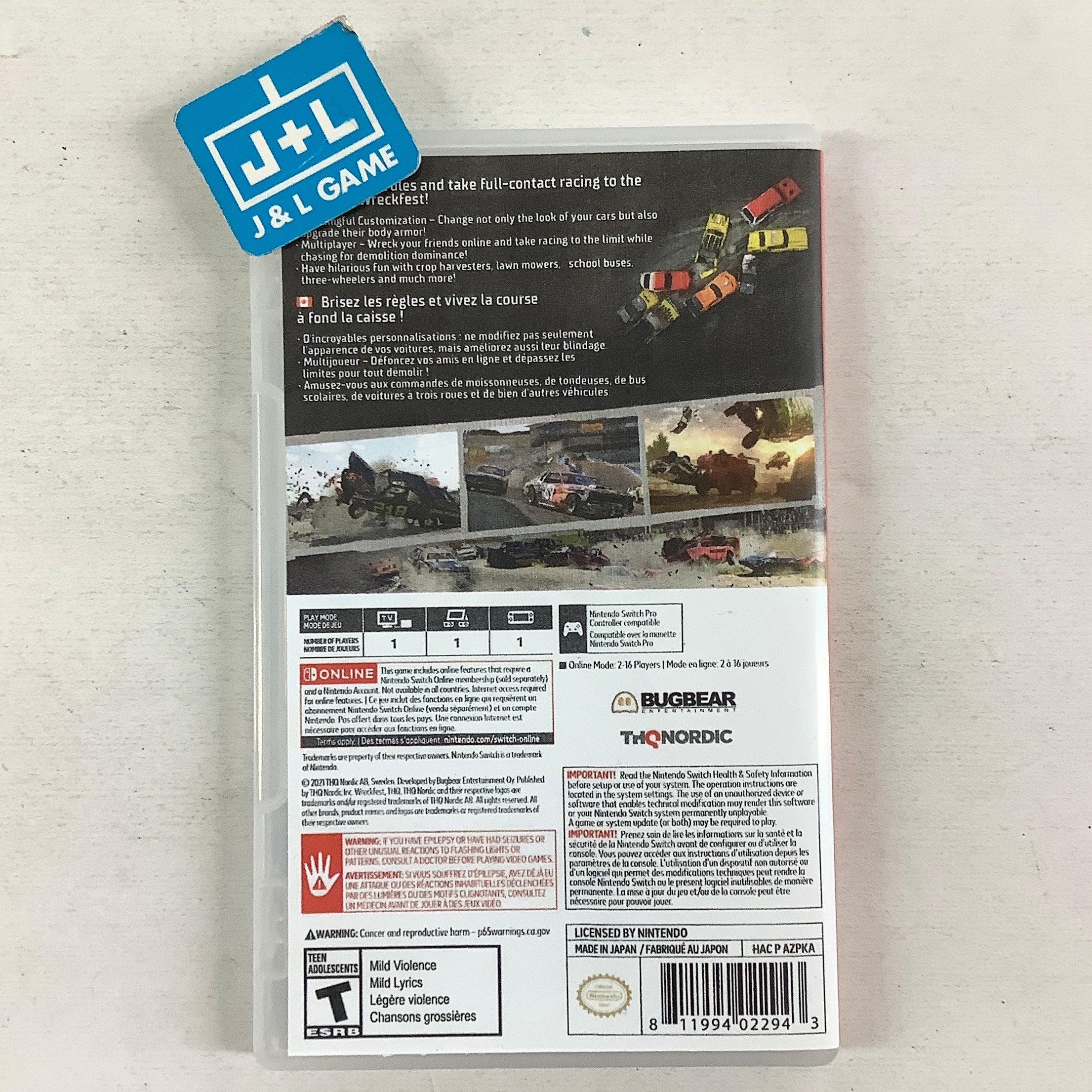 Wreckfest - (NSW) Nintendo Switch [Pre-Owned] Video Games THQ Nordic