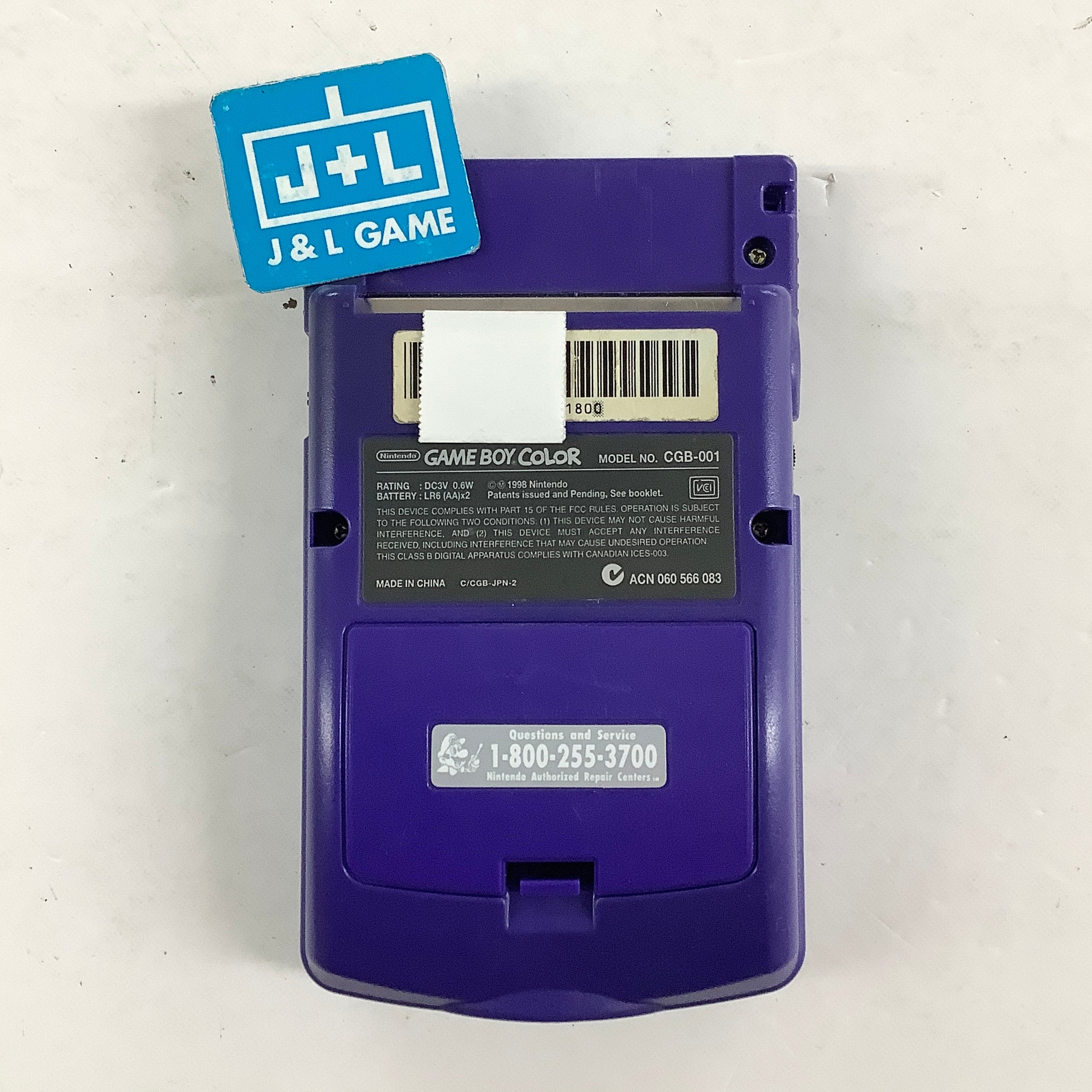Nintendo Game Boy Color Console (Grape with Backlight) - (GBC) Game Boy Color [Pre-Owned] Consoles Nintendo