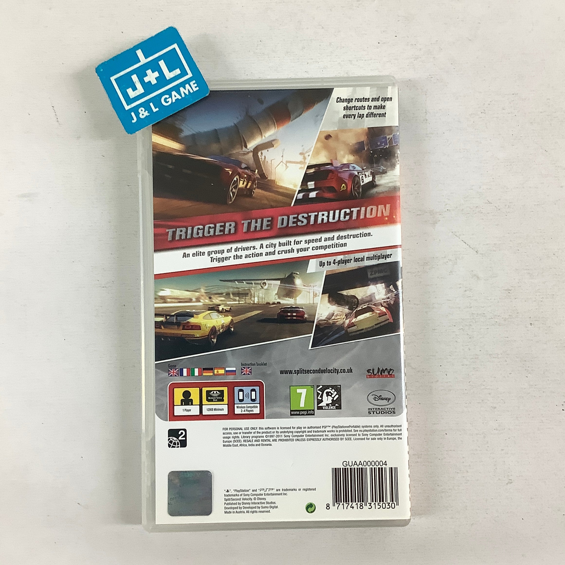 Split Second Velocity (PSP Essentials) - SONY PSP [Pre-Owned] (European Import) Video Games J&L Game