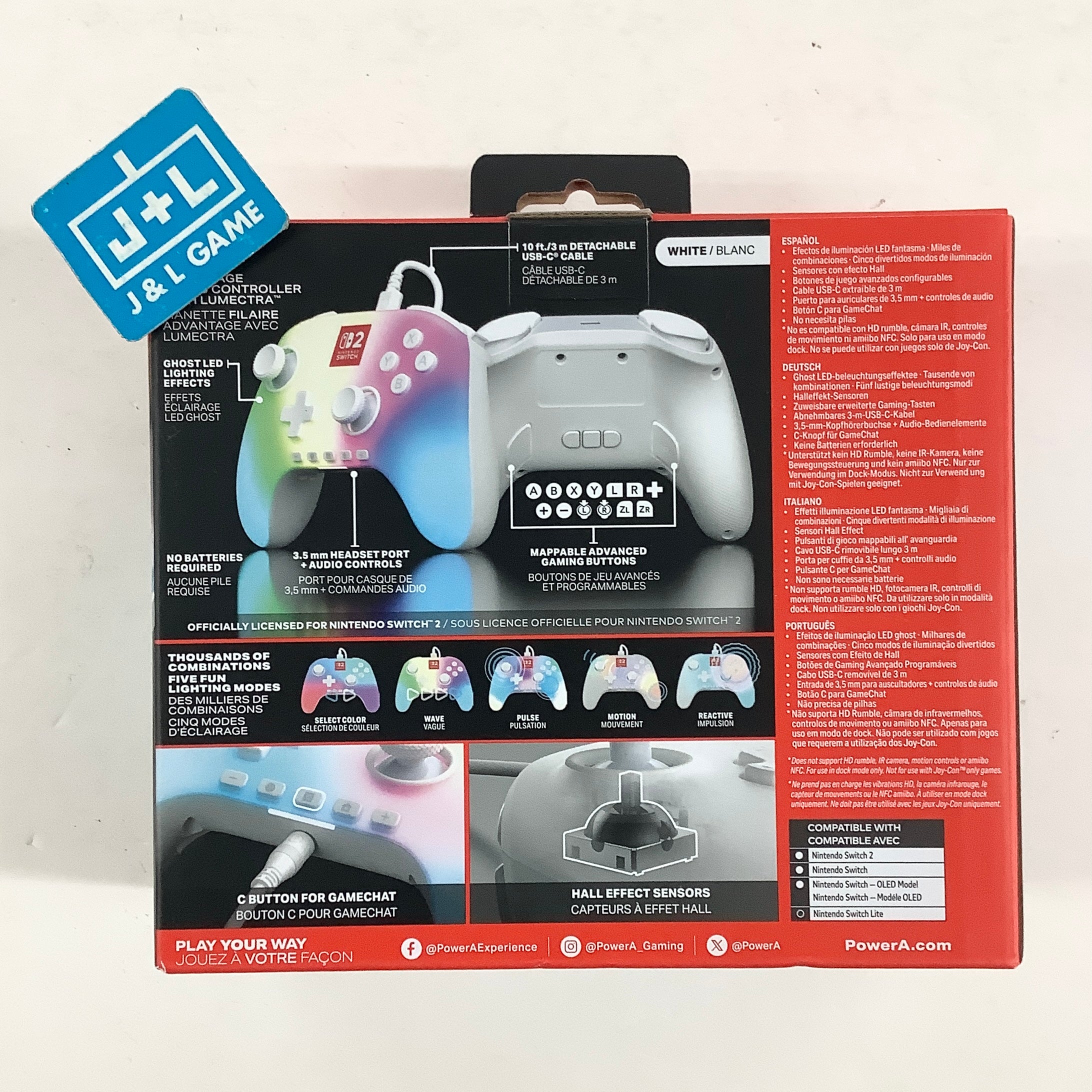 PowerA Advantage Wired Controller (Lumectra) - NS2) Nintendo Switch 2 ACCESSORIES PowerA