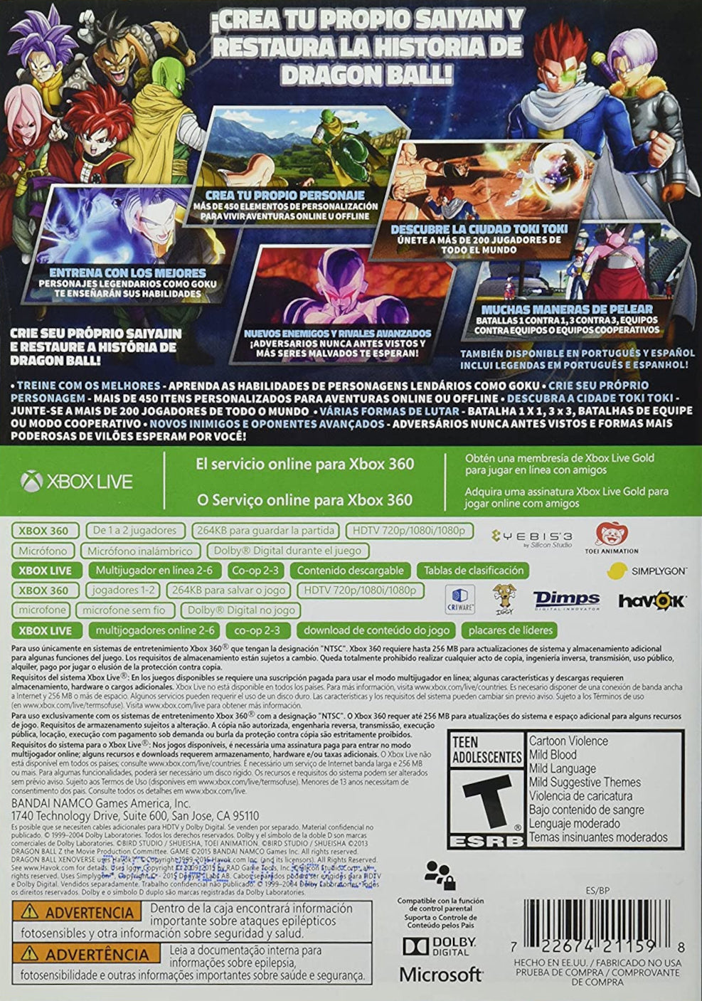 Dragon Ball: Xenoverse - Xbox 360 [Pre-Owned] Video Games BANDAI NAMCO Entertainment   
