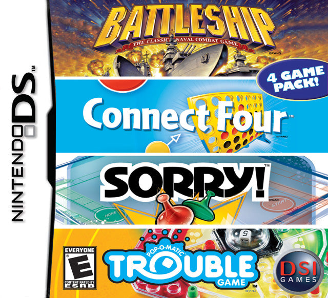 Battleship / Connect Four / Sorry! / Trouble - (NDS) Nintendo DS