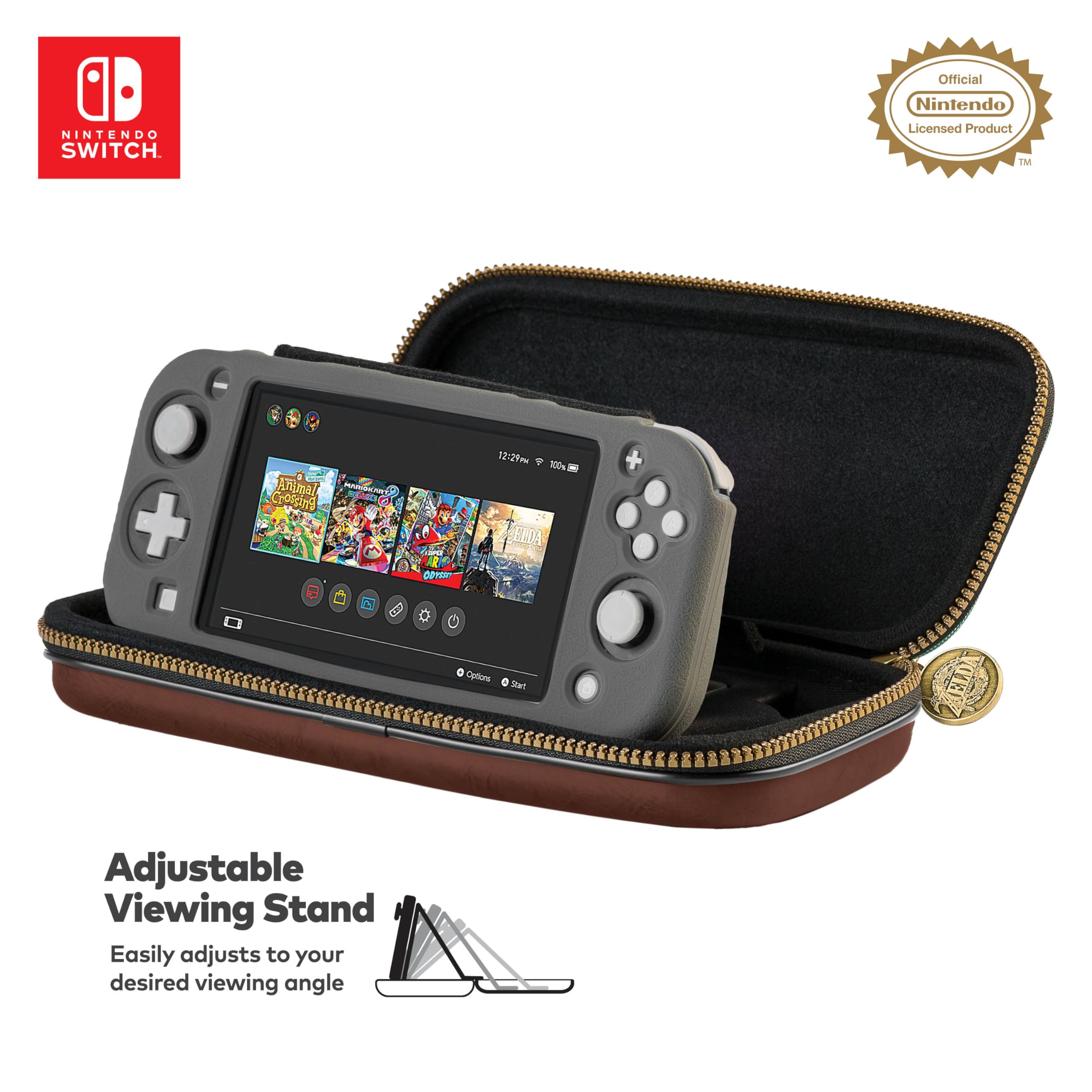 RDS The Legend of Zelda: Tears of the Kingdom Game Traveler Deluxe Travel Case (Brown) - (NSW) Nintendo Switch ACCESSORIES RDS Industries